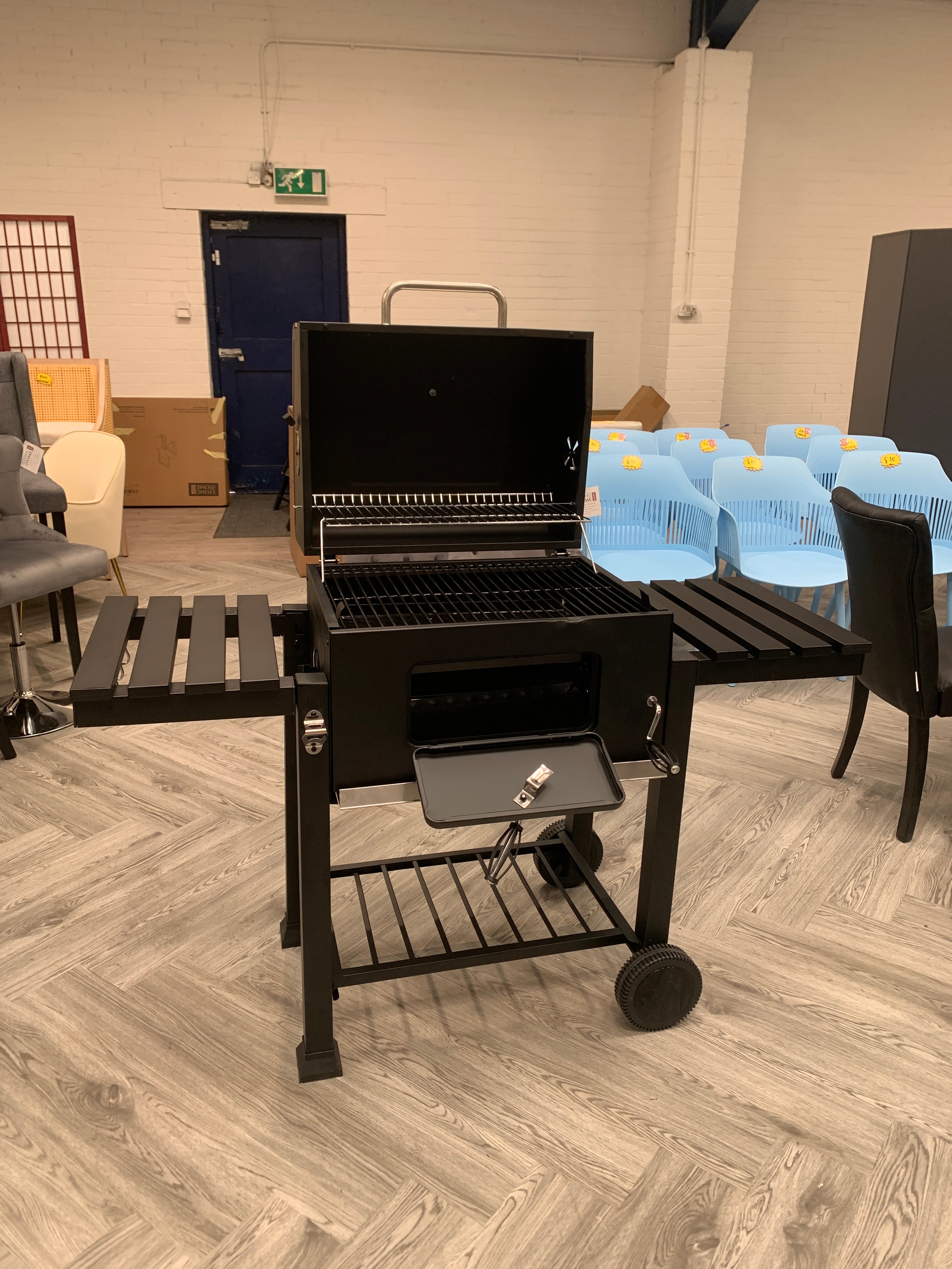 Carbon Steel BBQ Cooker Grill Mobile Stove Cooker