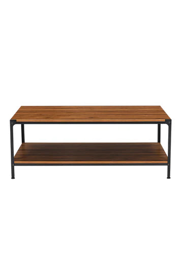 2-Tier Walnut Finish Coffee Table