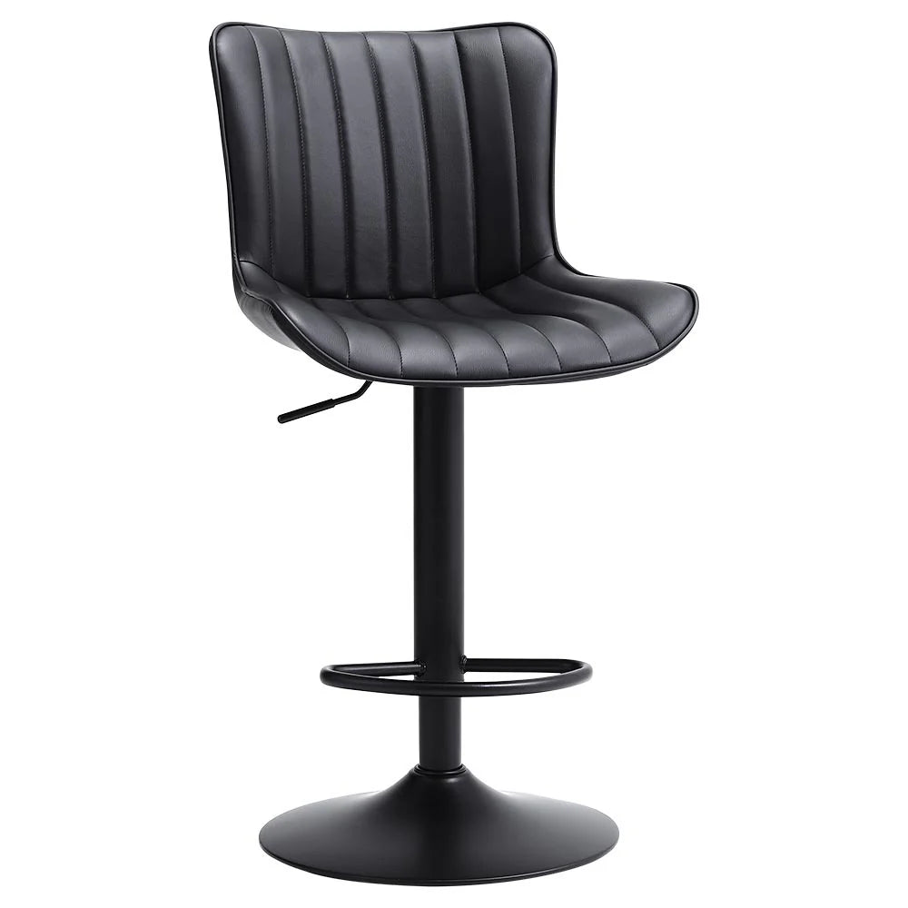 NEW Gas Lift Faux Leather Bar Stool Black 1PC