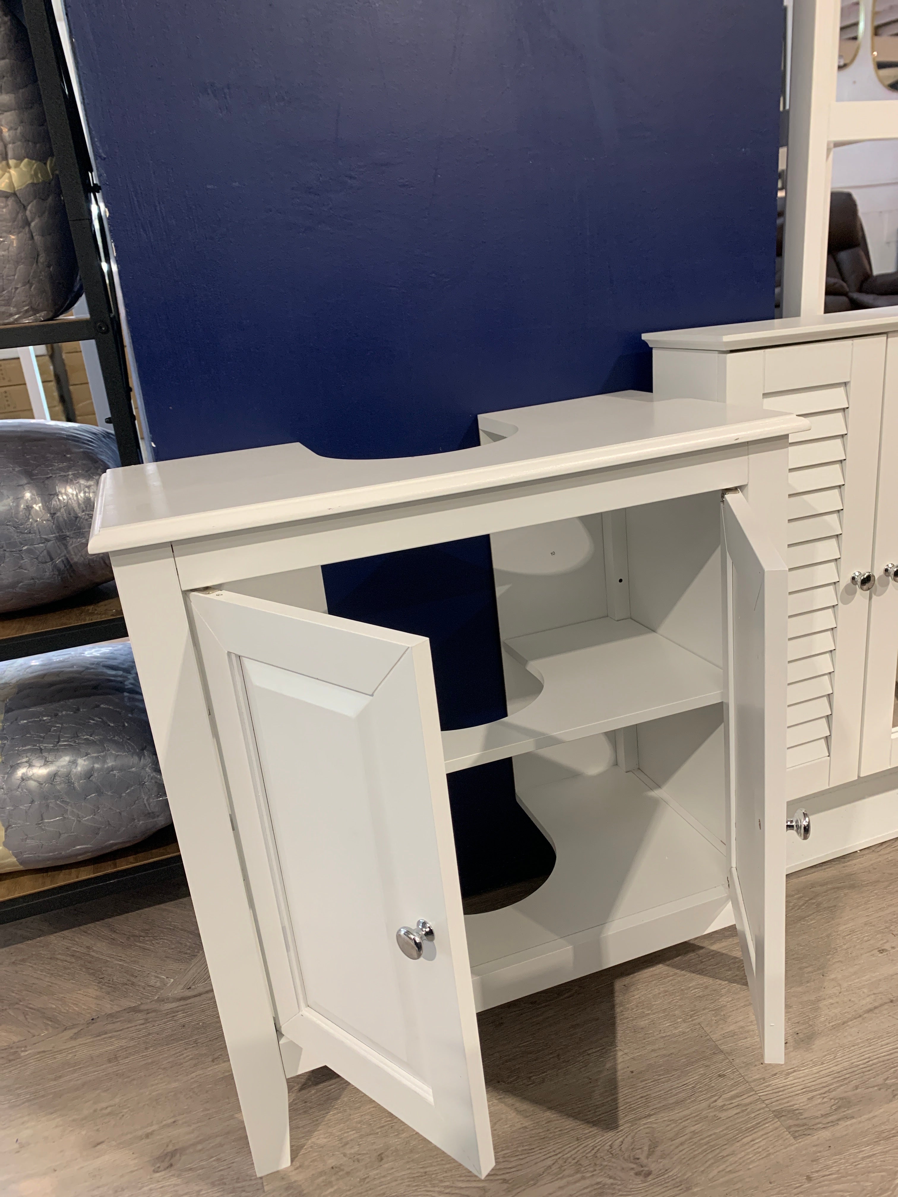 Raised Doors Bathroom Vanity Unit Under Sink Storage Cabinet