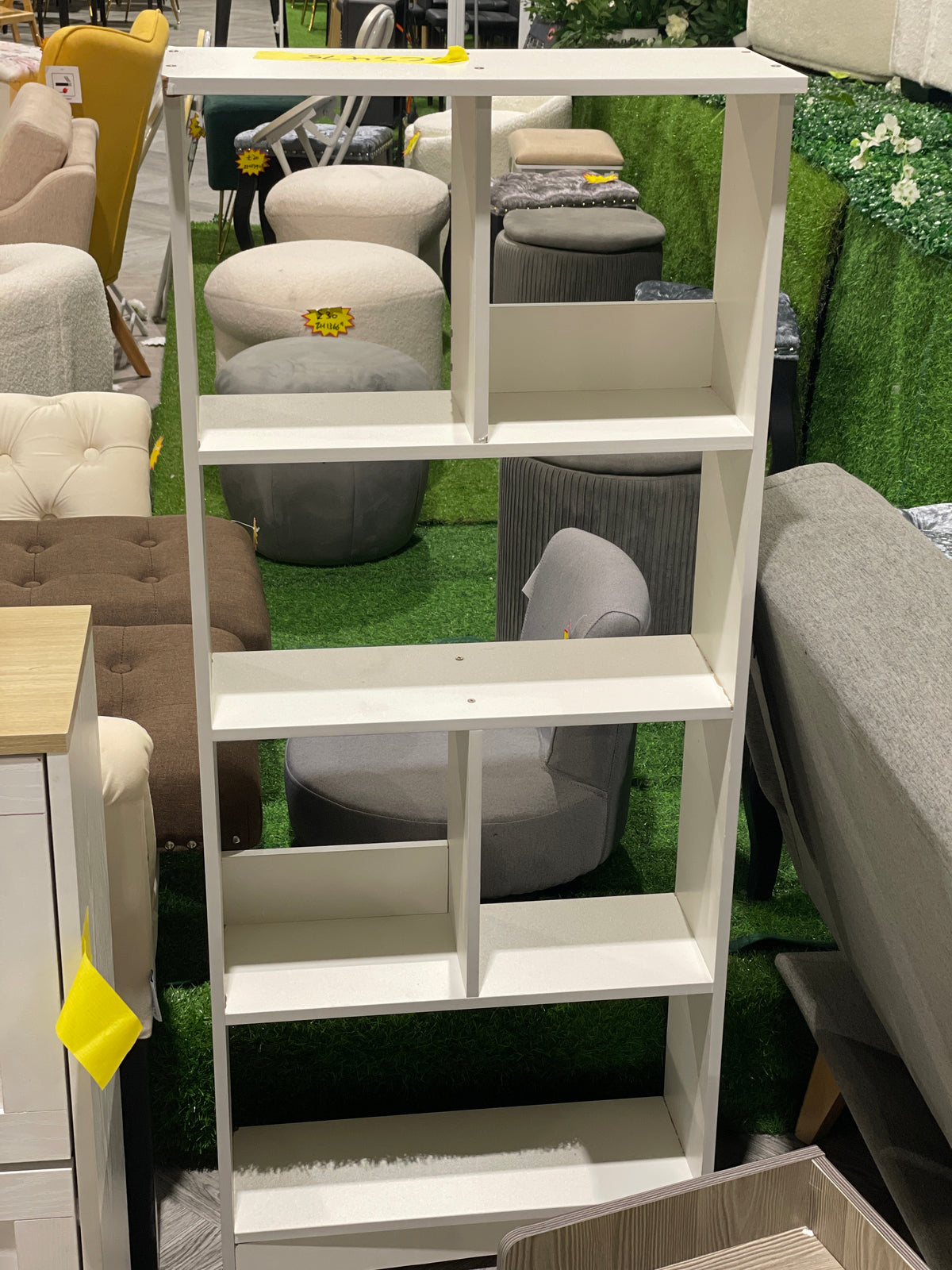 4 Tier Shelf Open Bookcase White