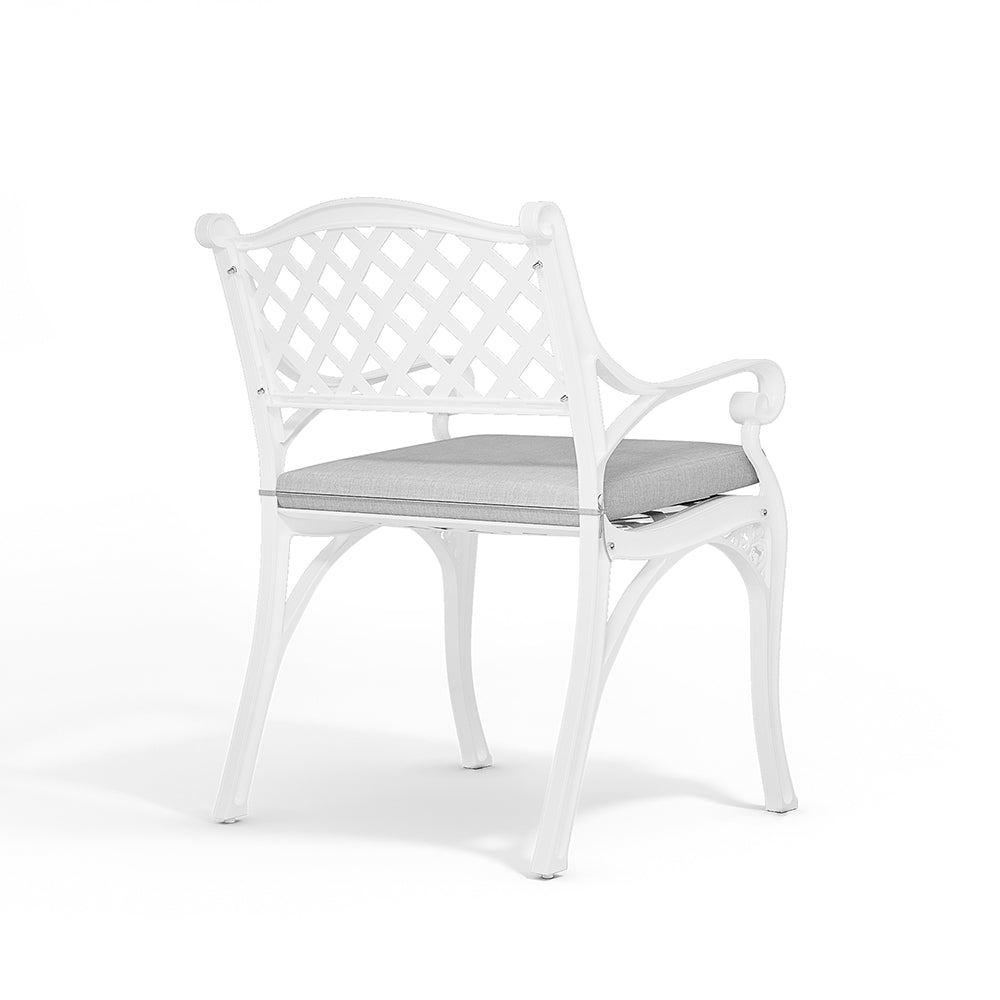 New Retro Cast Aluminium Garden Chairs White 1PC