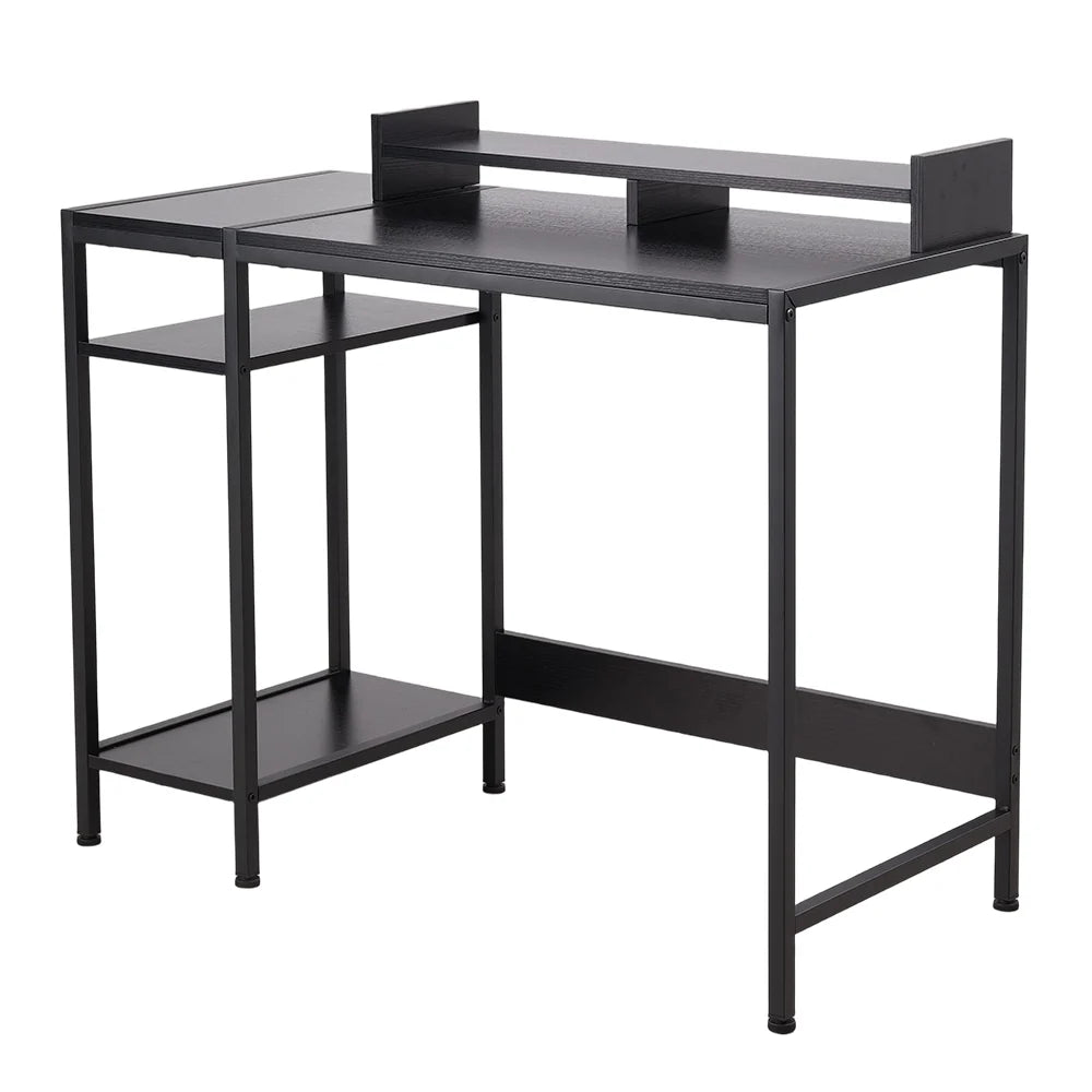 New Office Desk with Monitor Stand Black