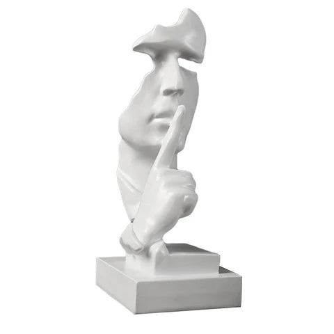 Creative Silence Figurine for Tabletop Decor 31.5cm Silence Is Golden