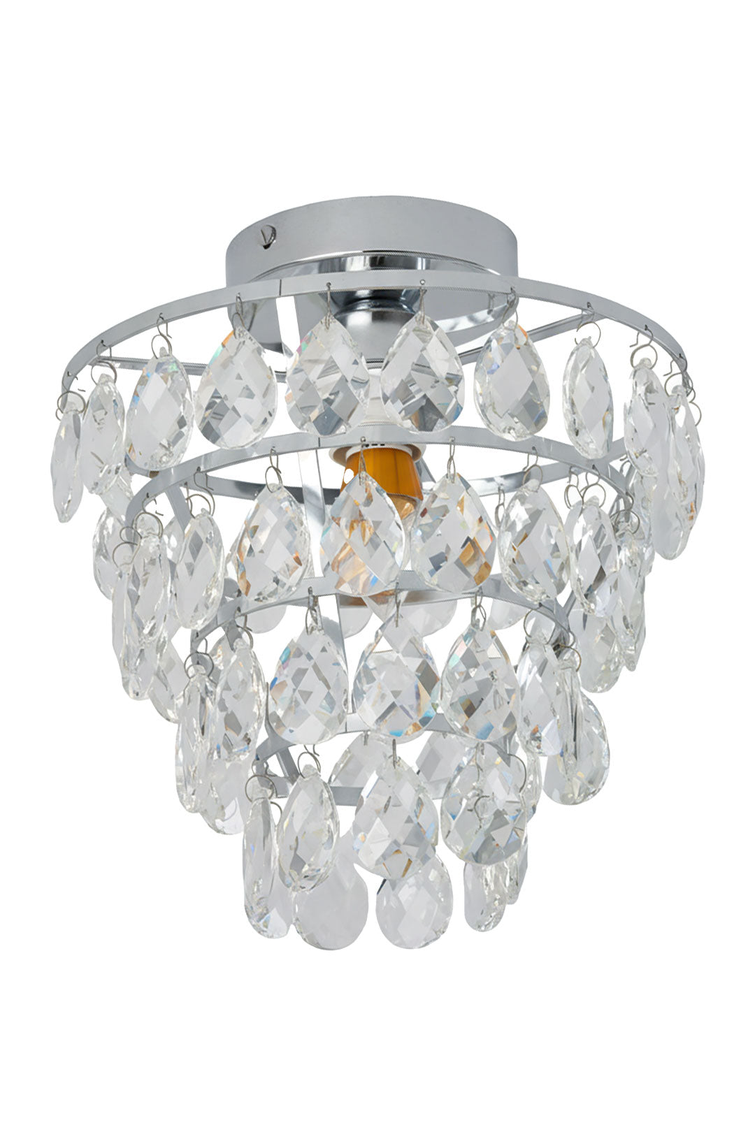 E27 Bulb Base Crystal Ceiling Light