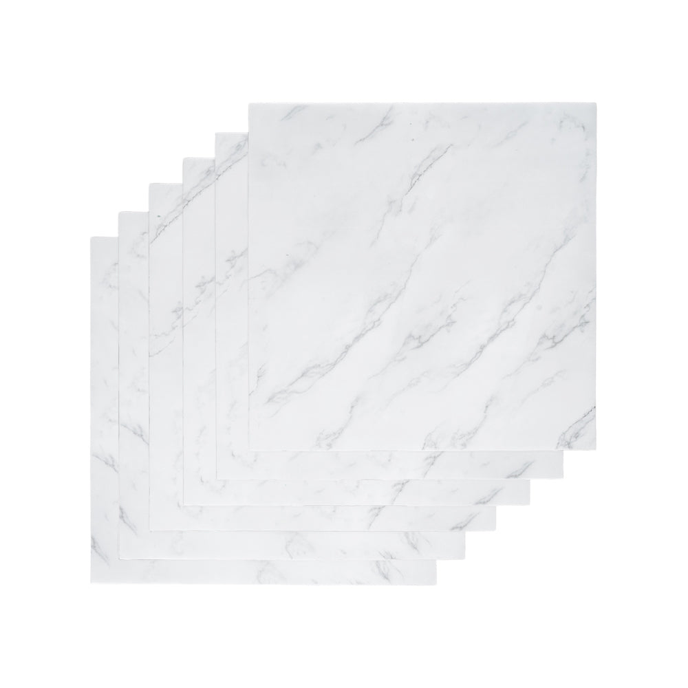 New White Marble Self Adhesive PVC Flooring  10Pcs