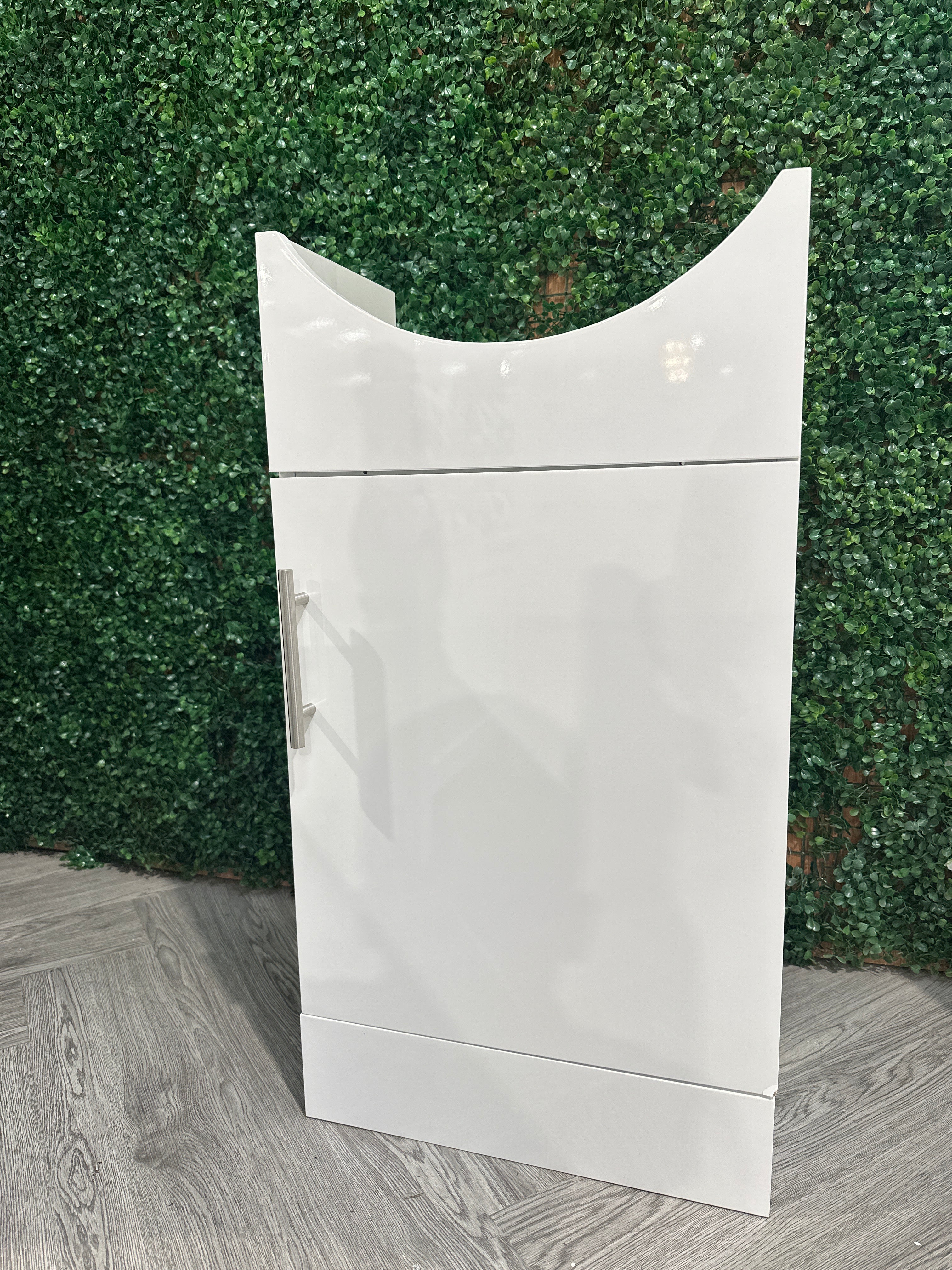 White Single Door Bathroom Vanity Unit Under Sink Storage Cabinet