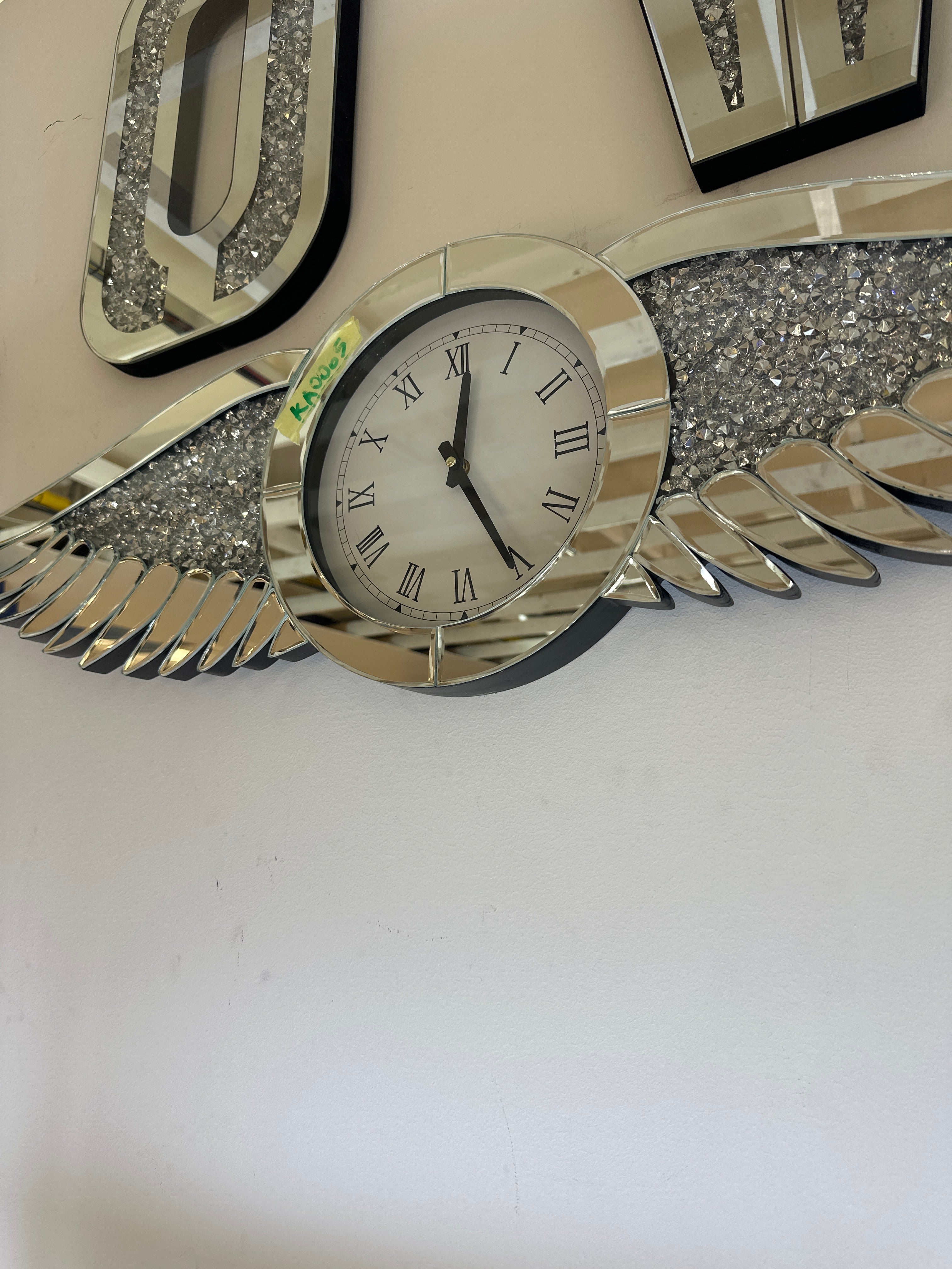 Wall Mounted Mirror Wing Clock