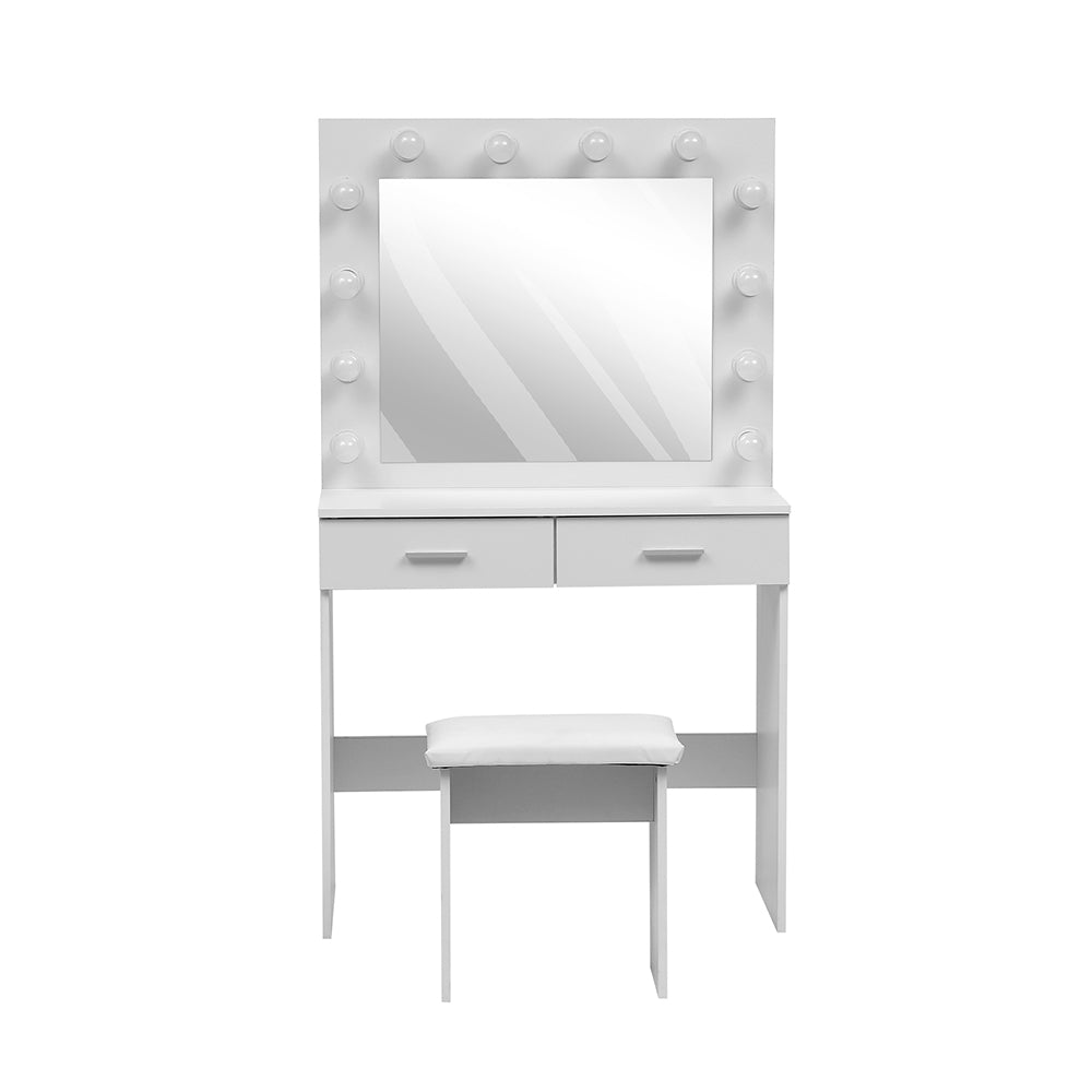 Hollywood Dressing Table Set with Large Lighted Mirror