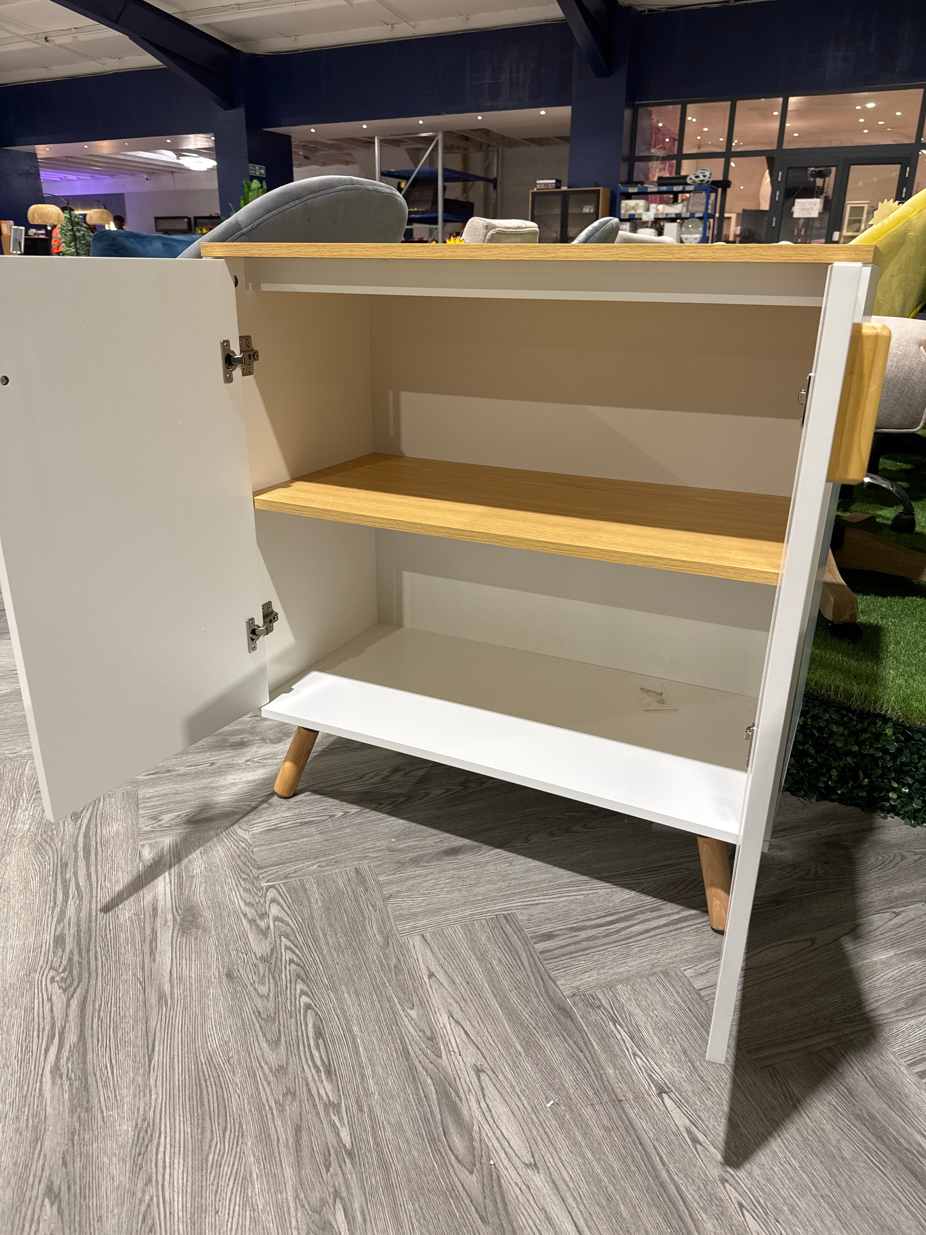 Simple-Styled White Wooden Cabinet Sideboard Storage