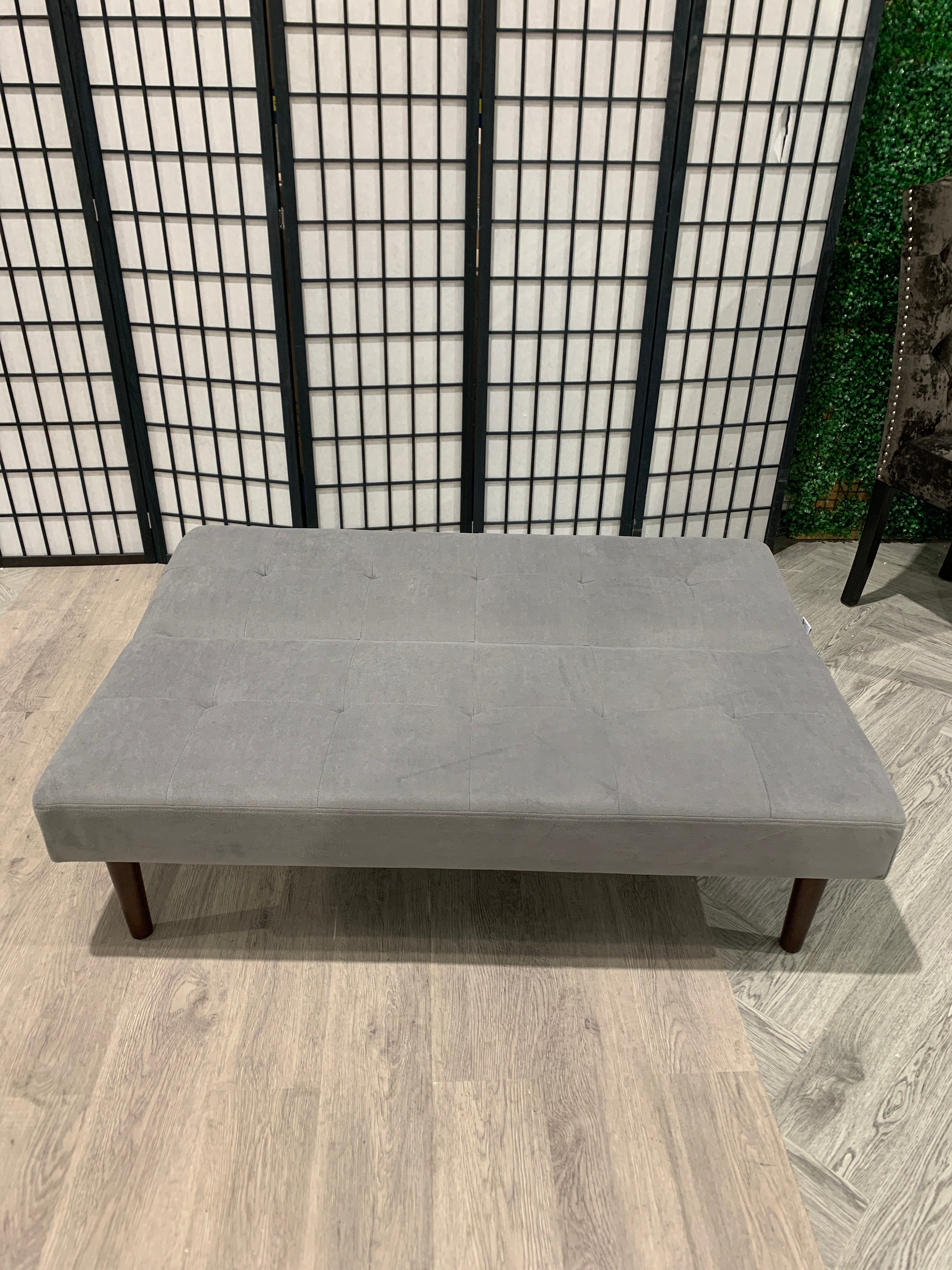 Small Convertible Grey Linen Sofa Bed