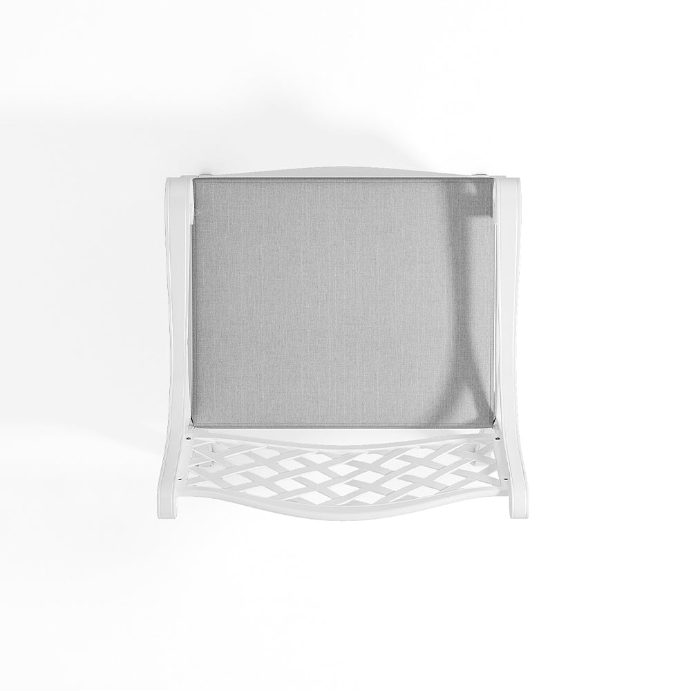 New Retro Cast Aluminium Garden Chairs White 1PC