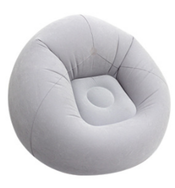 New Inflatable Beanless Bag Chair Grey