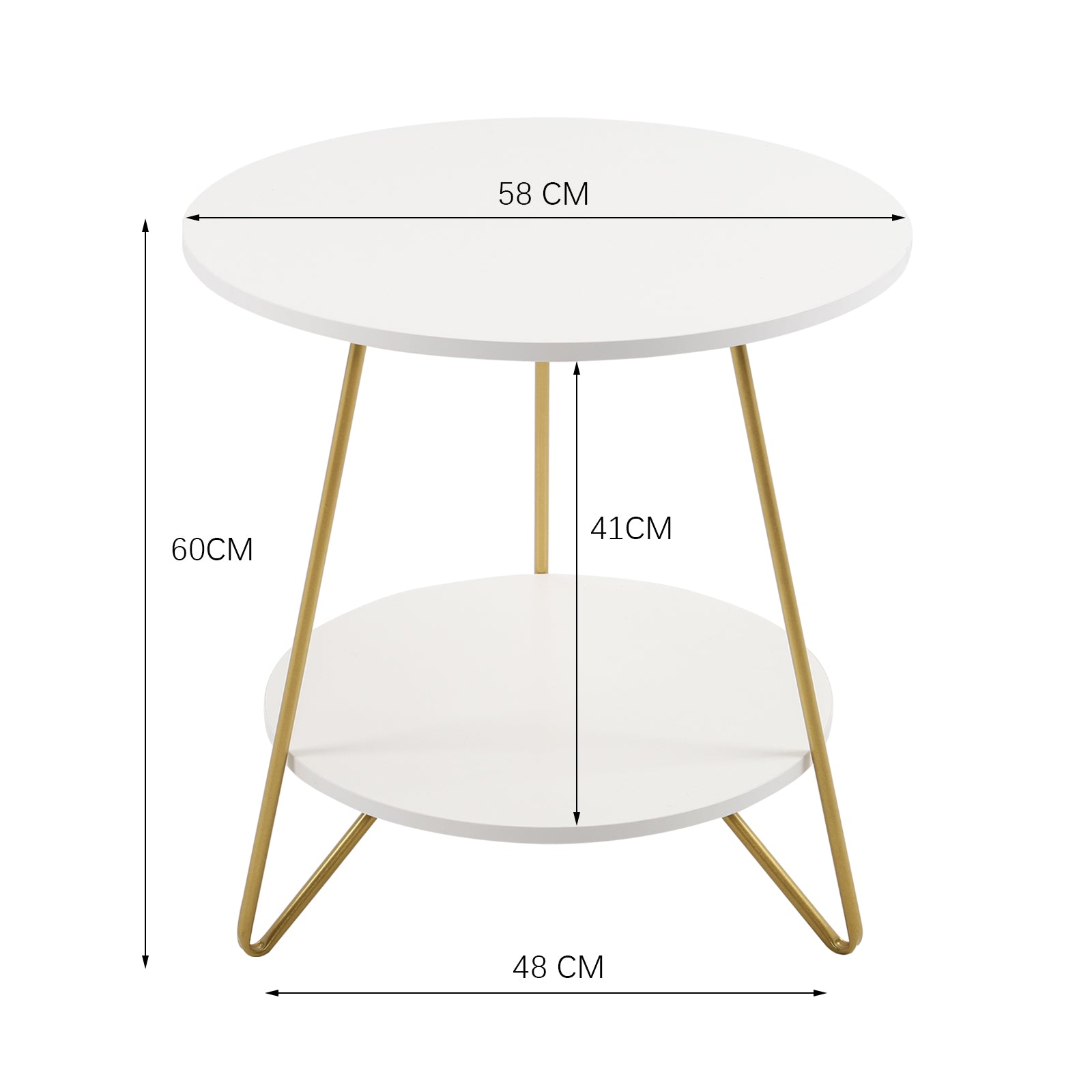 Marble Effect Coffee Table with golden leg