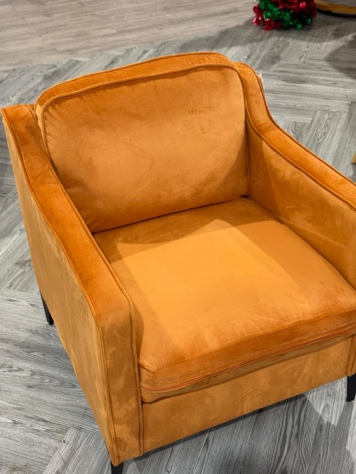 Fleece Single Sofa Armchair Orange