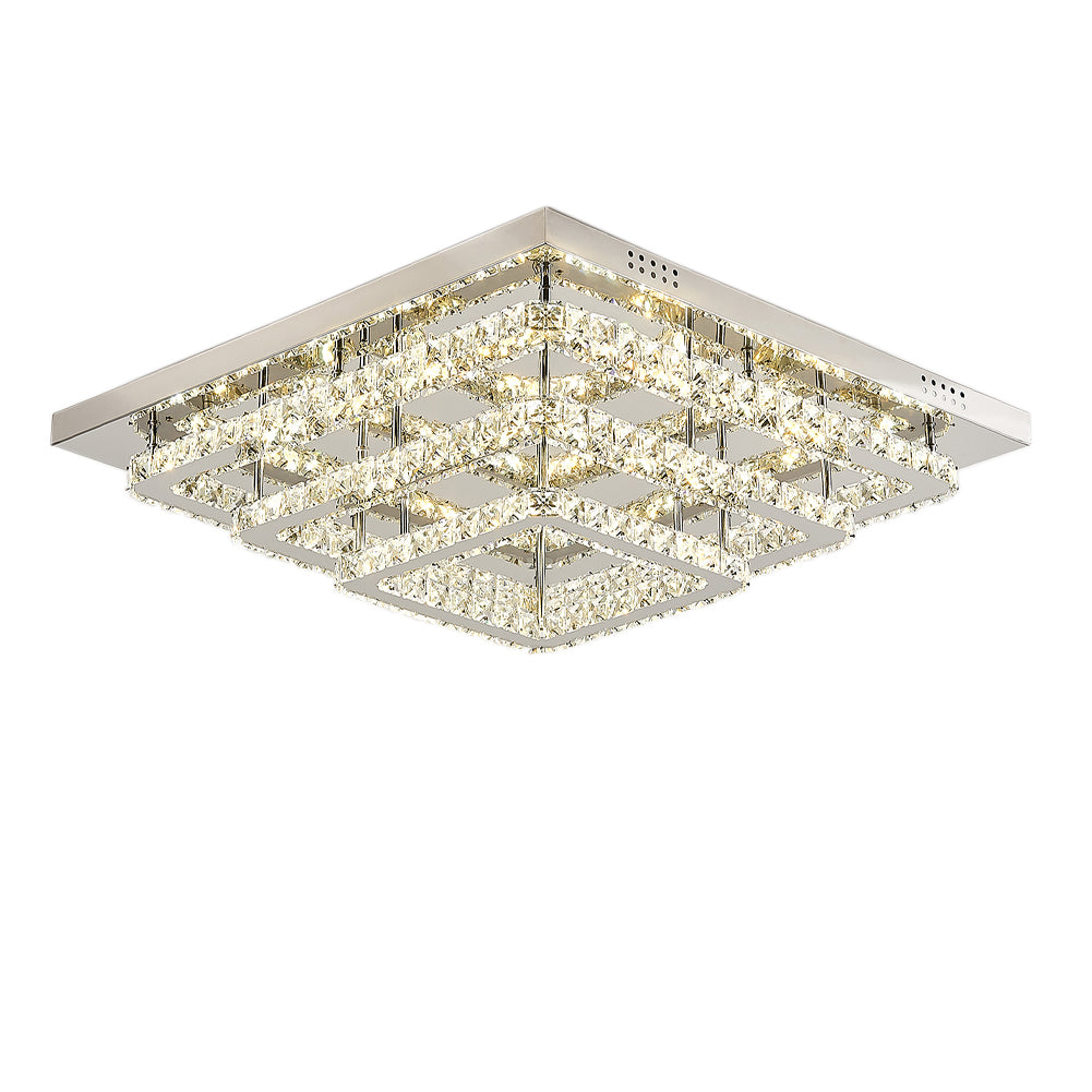 Square Large-size Glamourous Crystal LED Ceiling Light