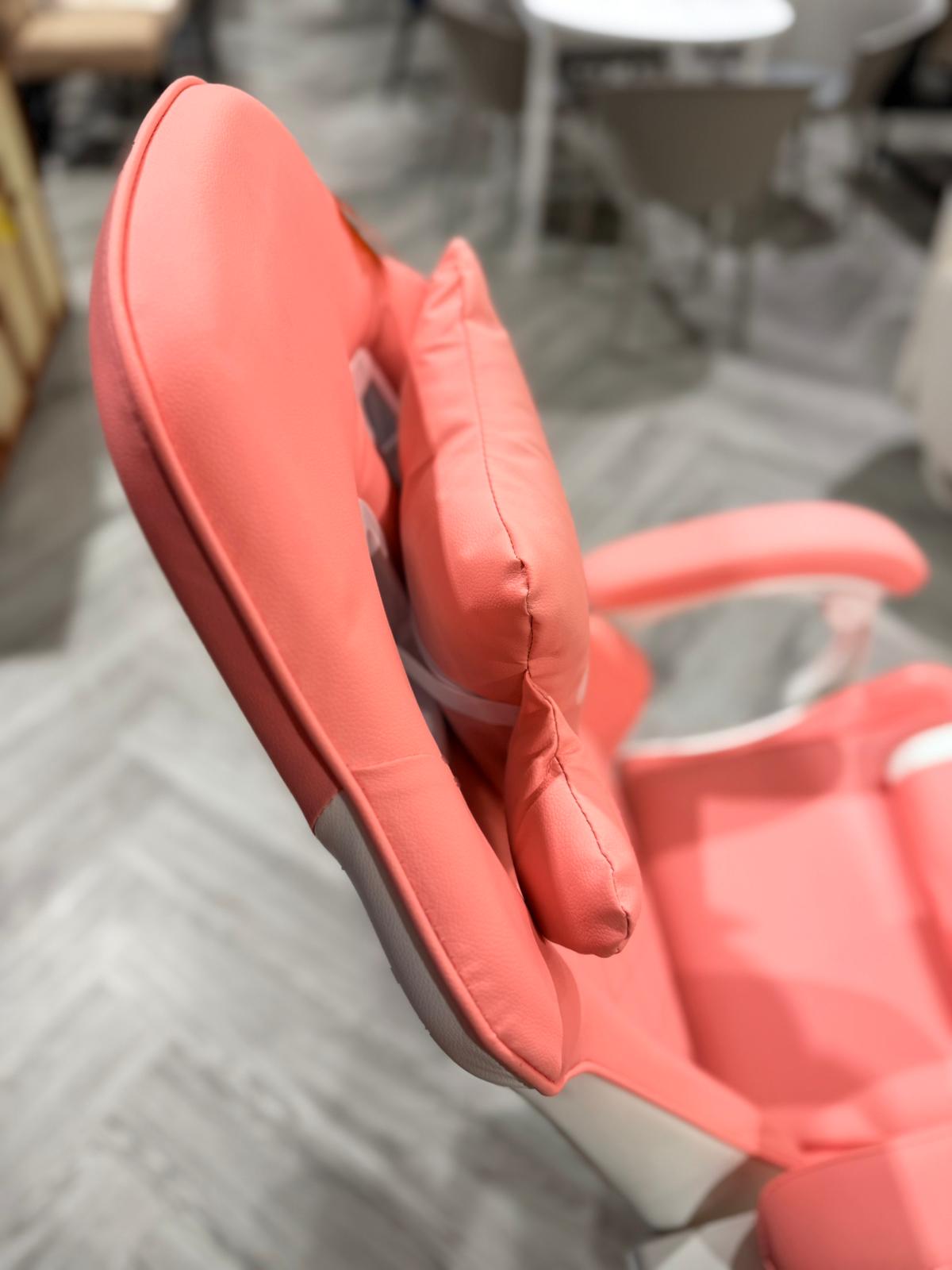 High Back Gaming Chair with Cushion headrest and Armrest Pink