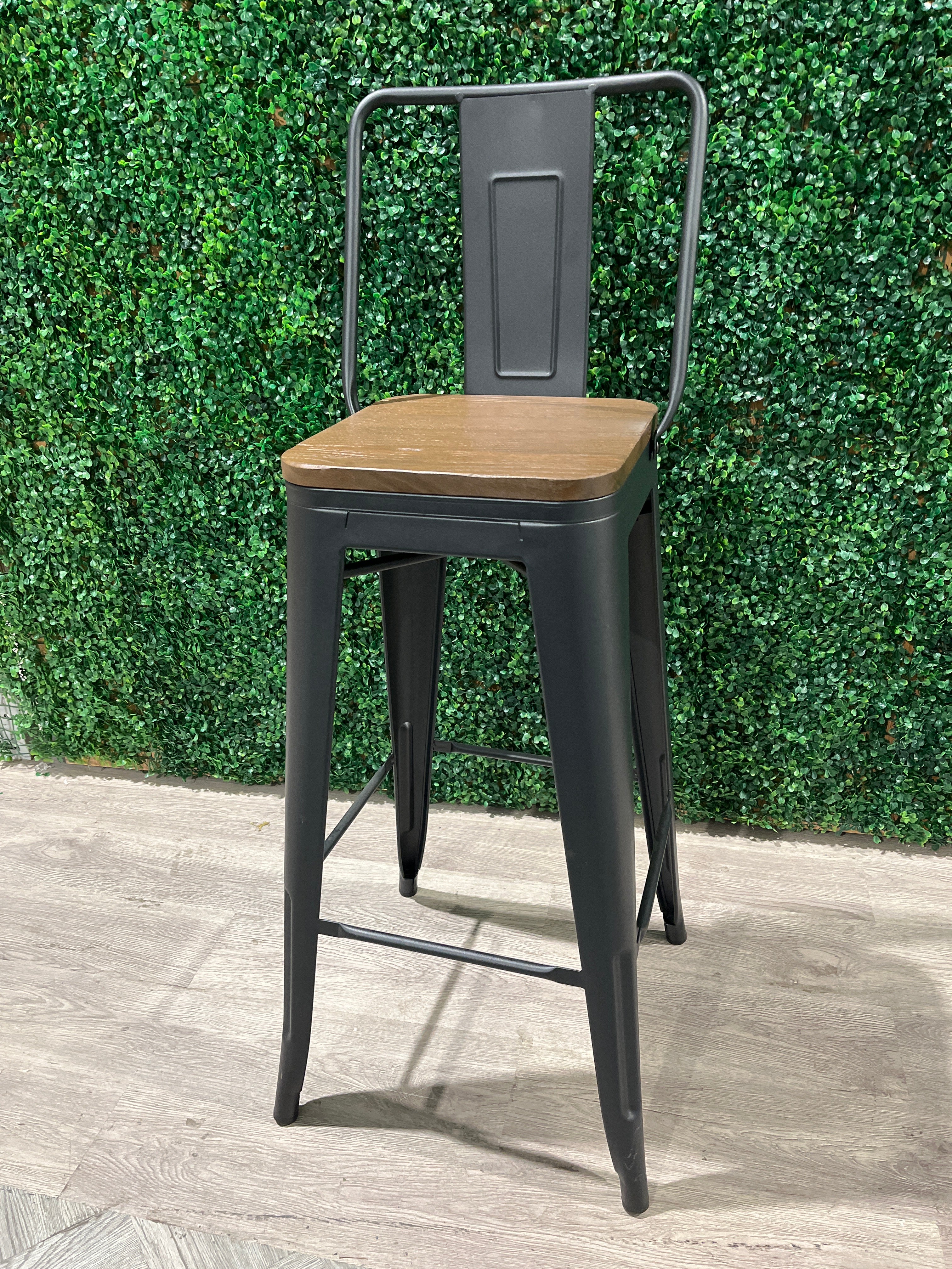 Metal Frame Industrial Style High Chair Bar Stool 1PC