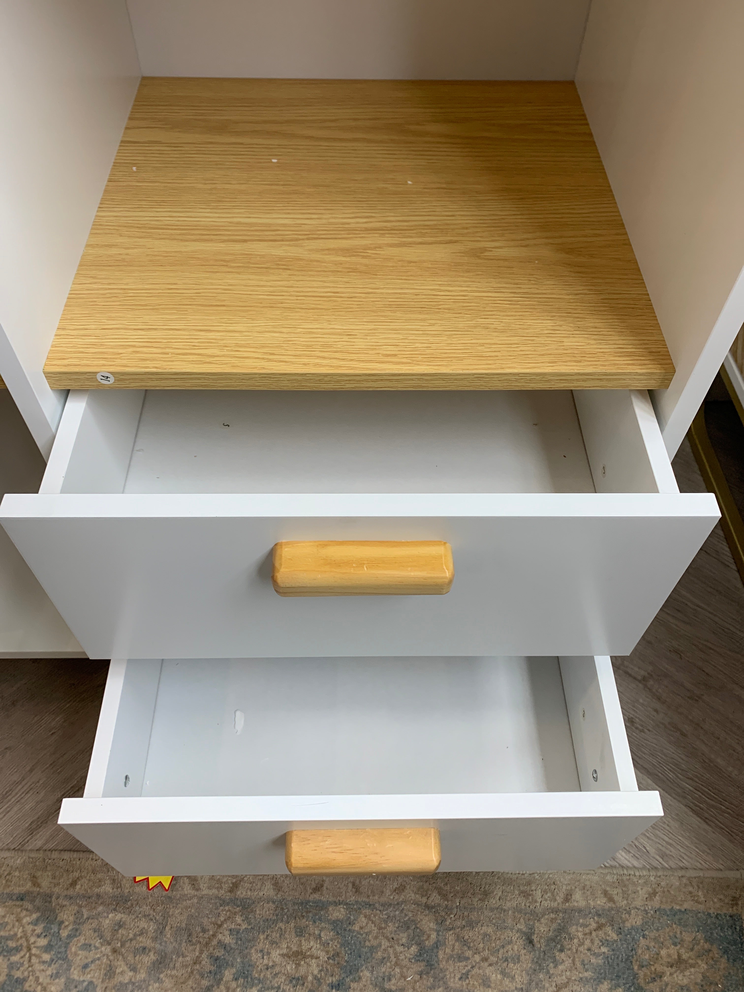 White Wooden Display Storage Cabinet with Glass Door