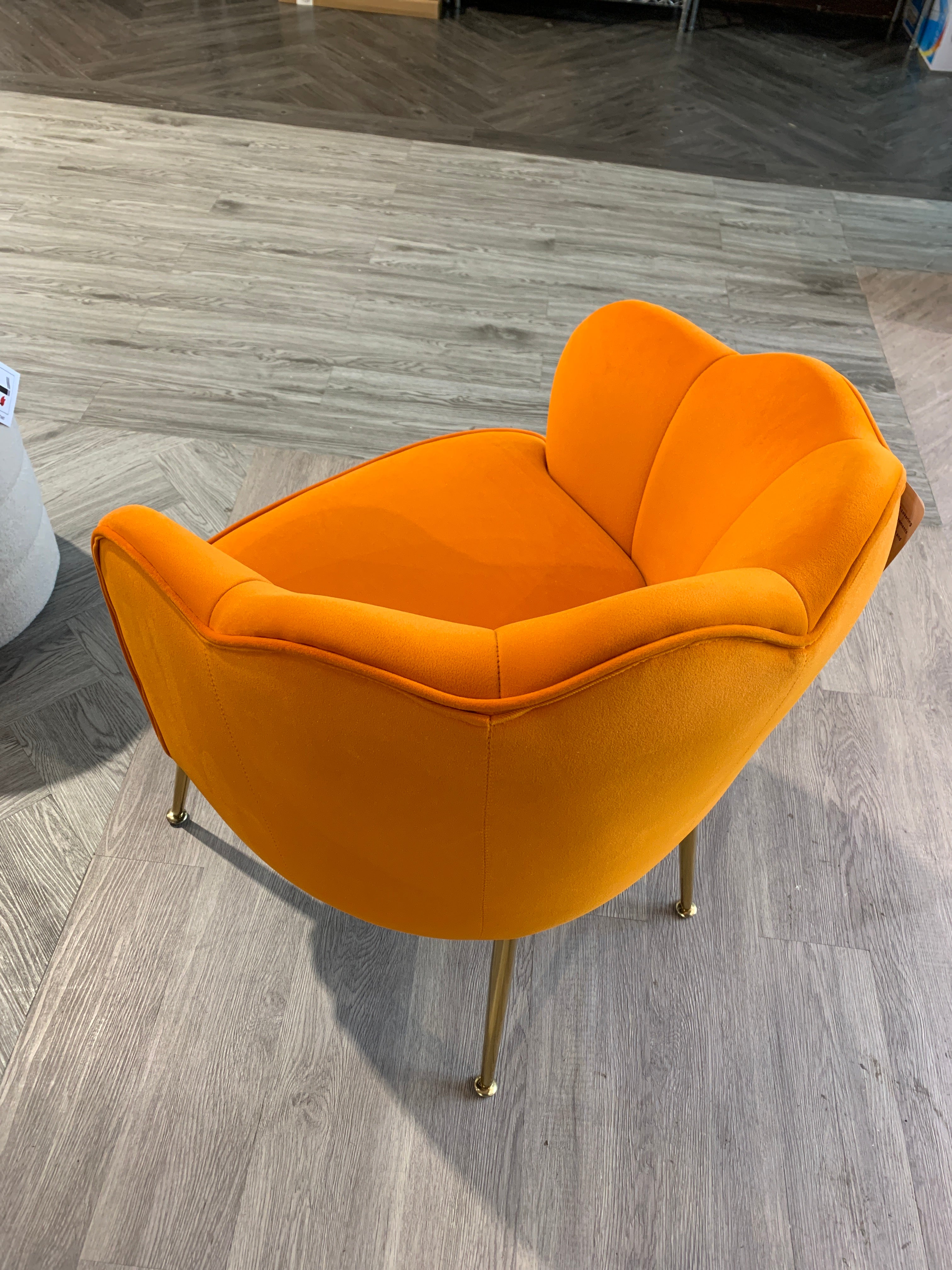 Orange Shell Shaped Armchair