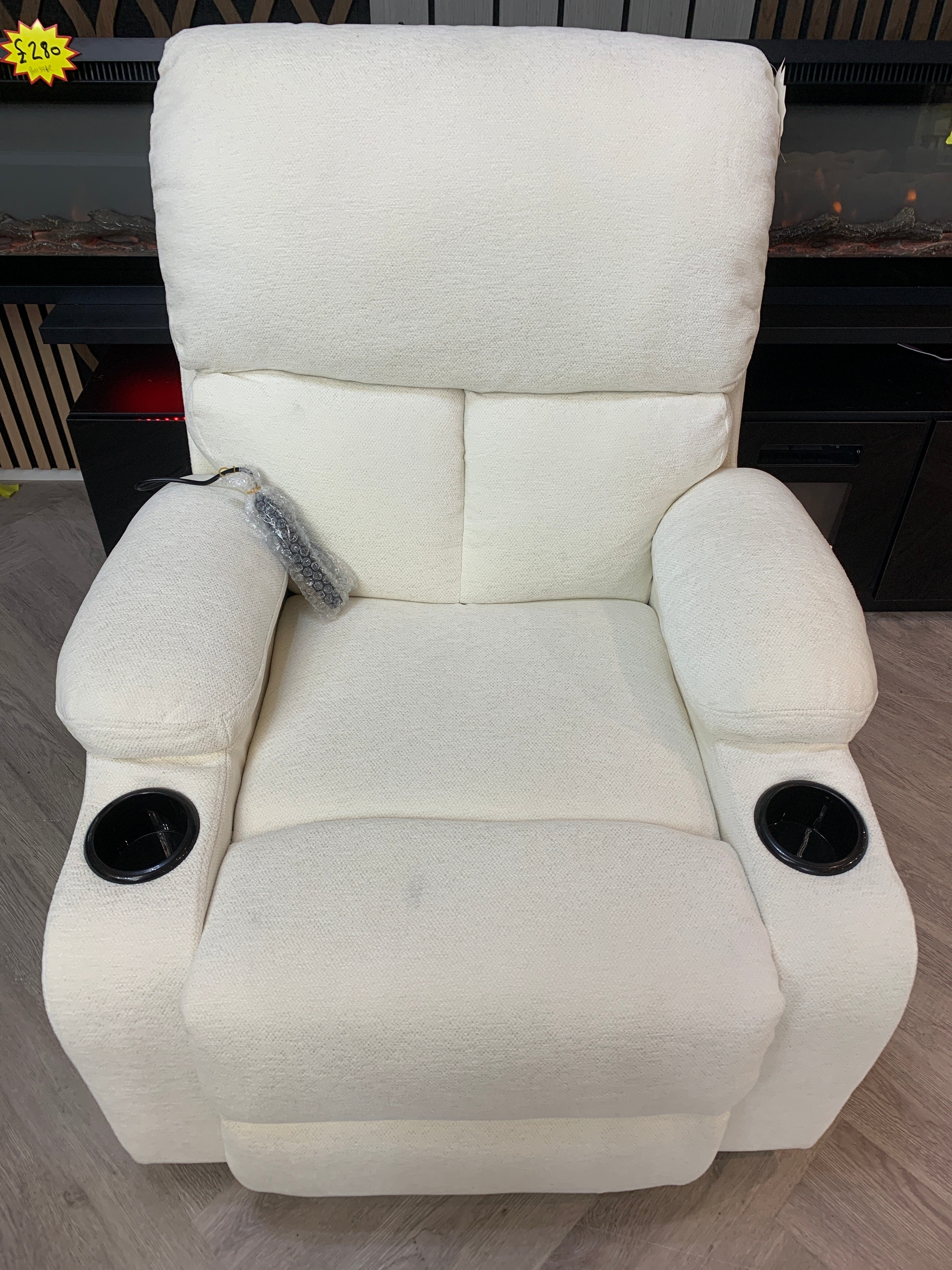 Chenille Power Recliner Sofa with Massage and Heat Function