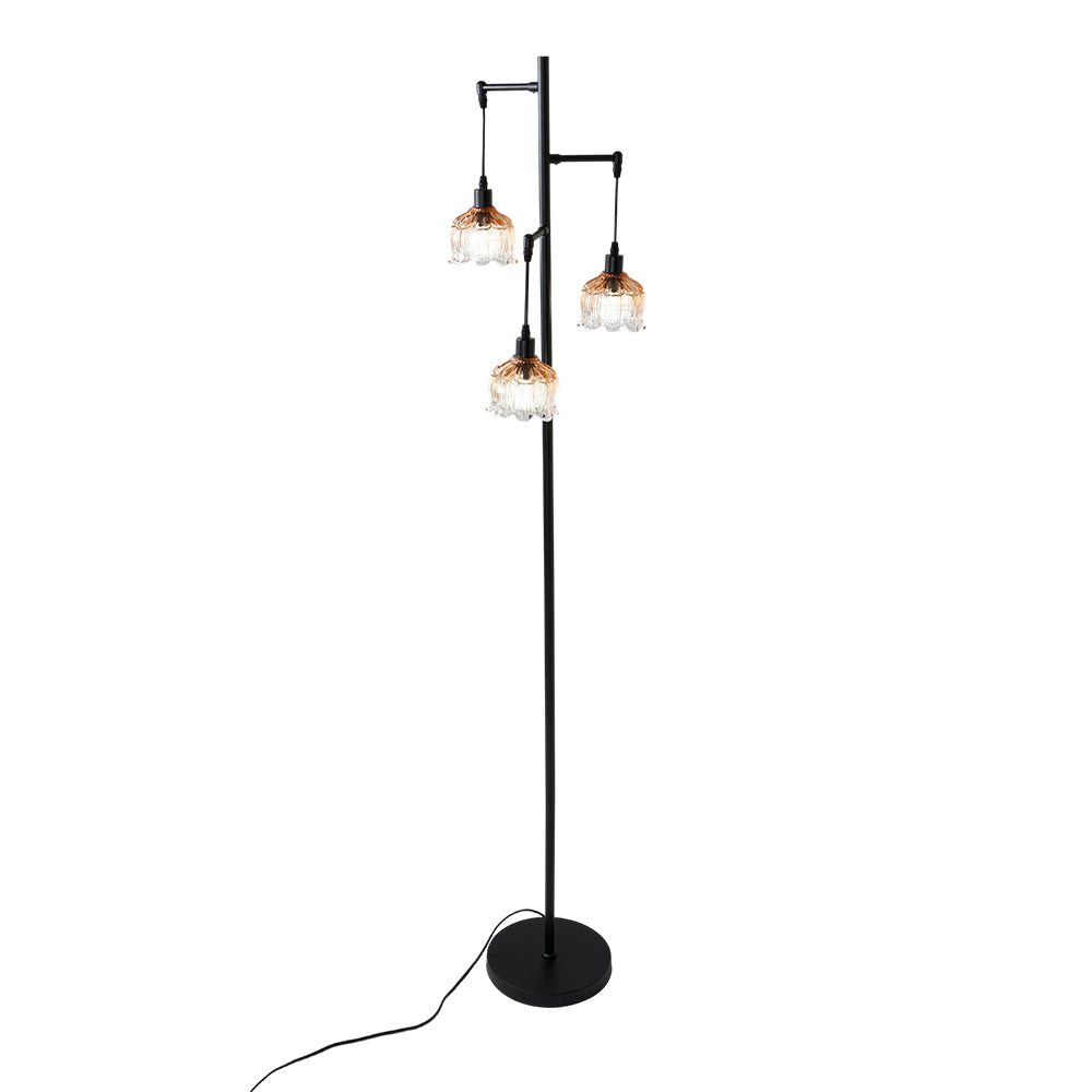 New Standing Floor Lamp with 3 Golden Lampshade