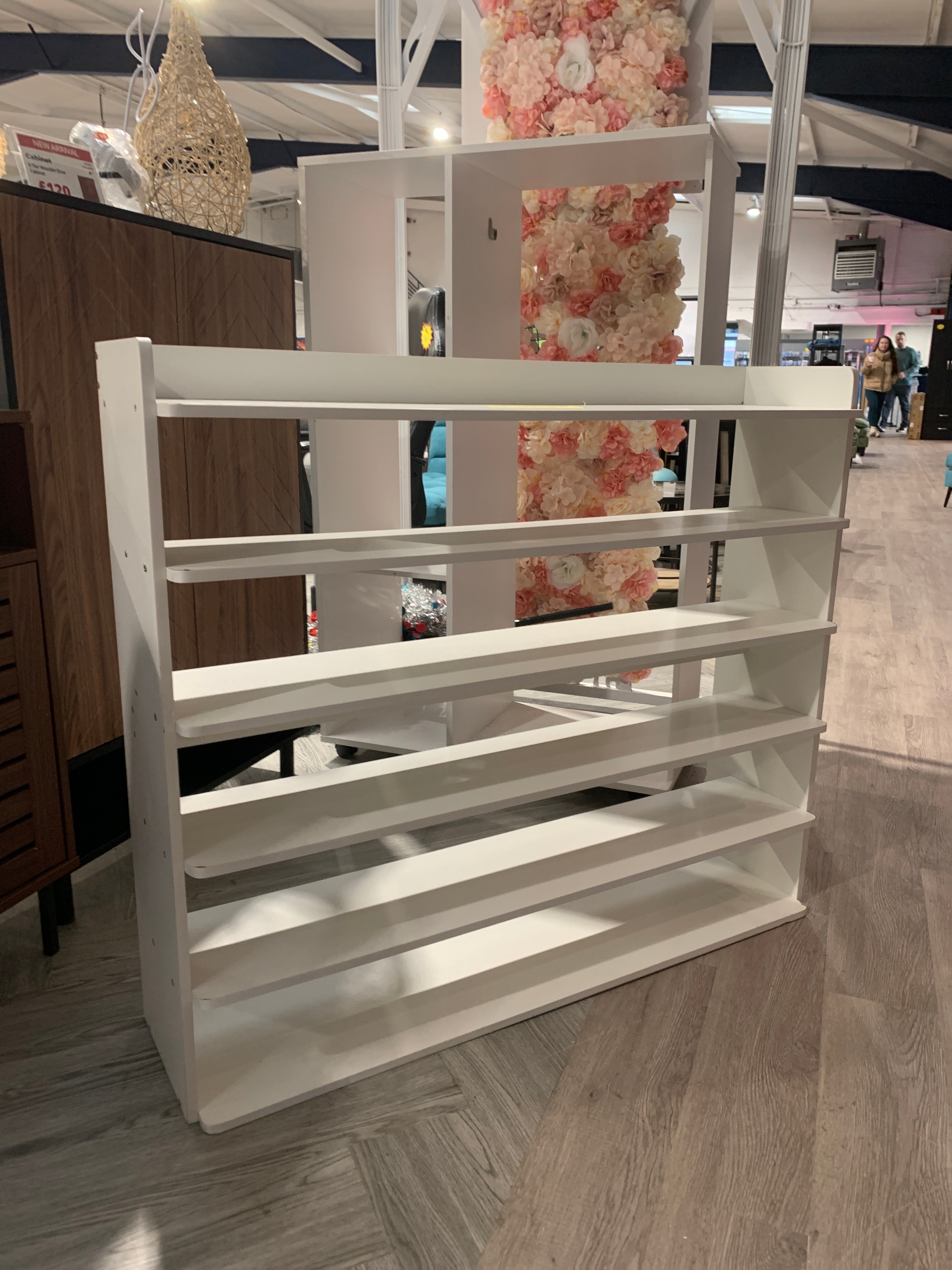 6 Tier Open Shoe Rack Shoe Organiser White
