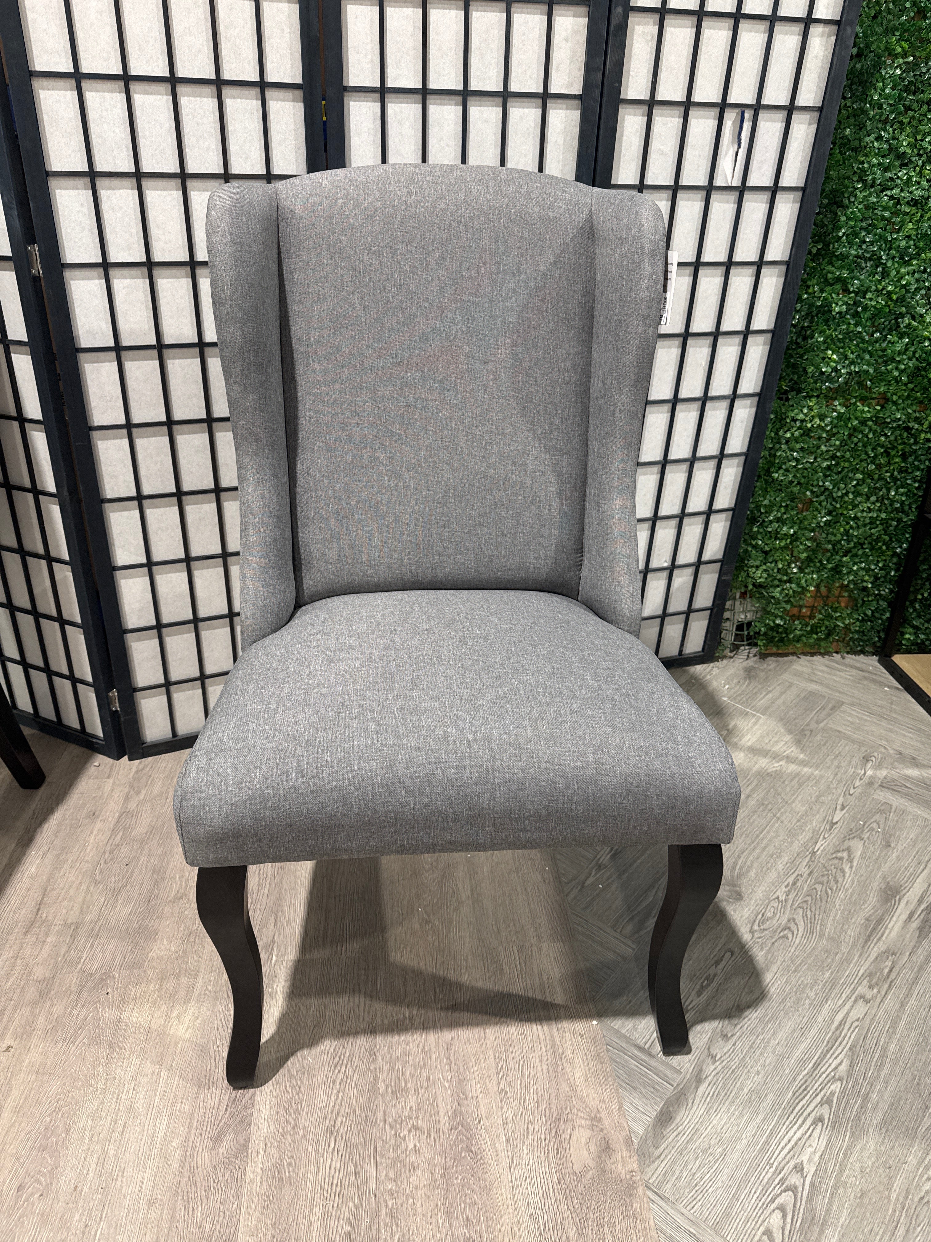 Light Grey Linen Armless Dining Chair 1PC