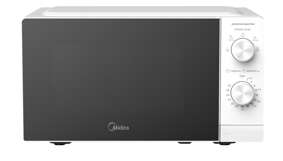 New Midea White 20L Microwave Oven with 5 Power Levels