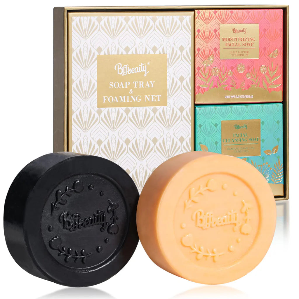 New Facial Cleansing Soap Bars 2 PCS Almond and Coconut