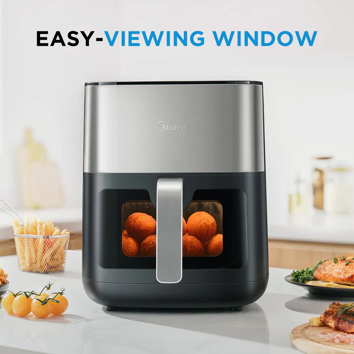 6.5L Air Fryer with Upper and Lower Double Tube Heating LED Display