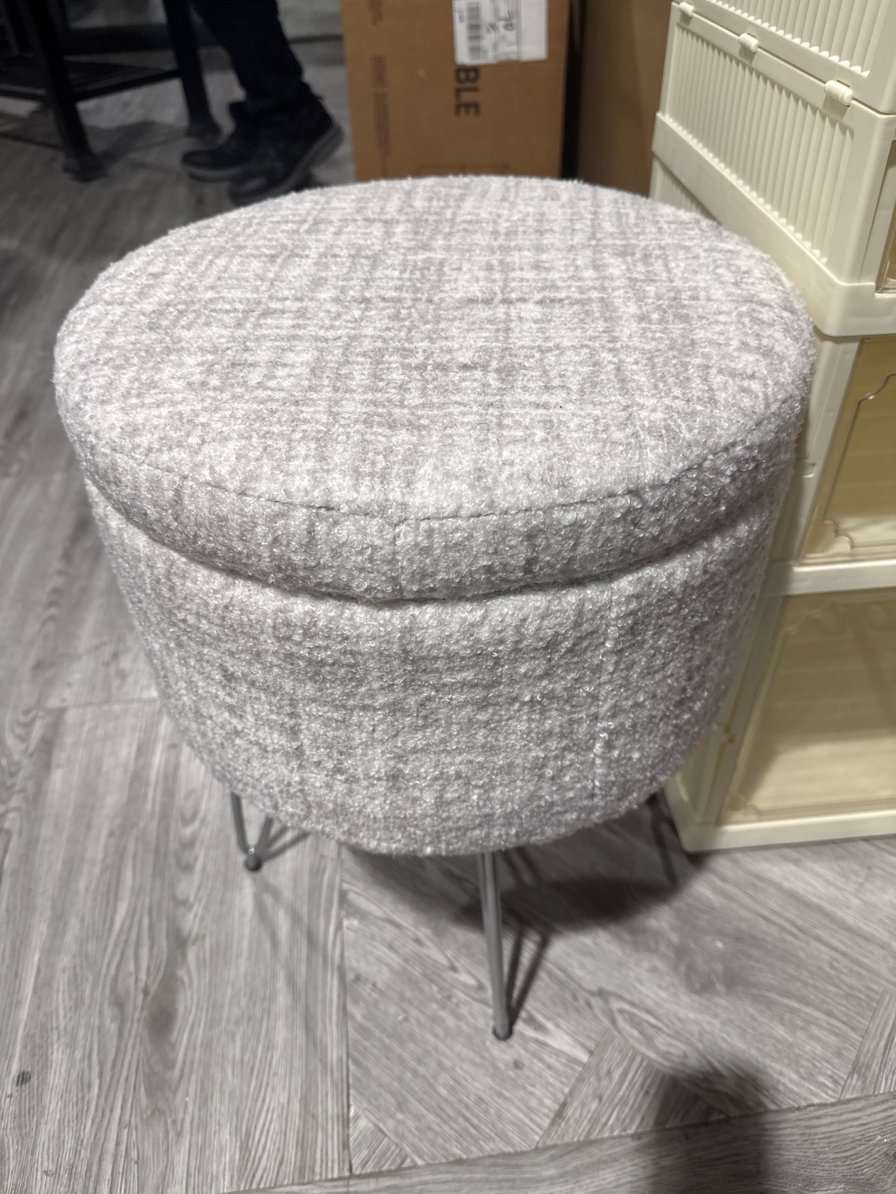 Modern Round Storage Ottoman