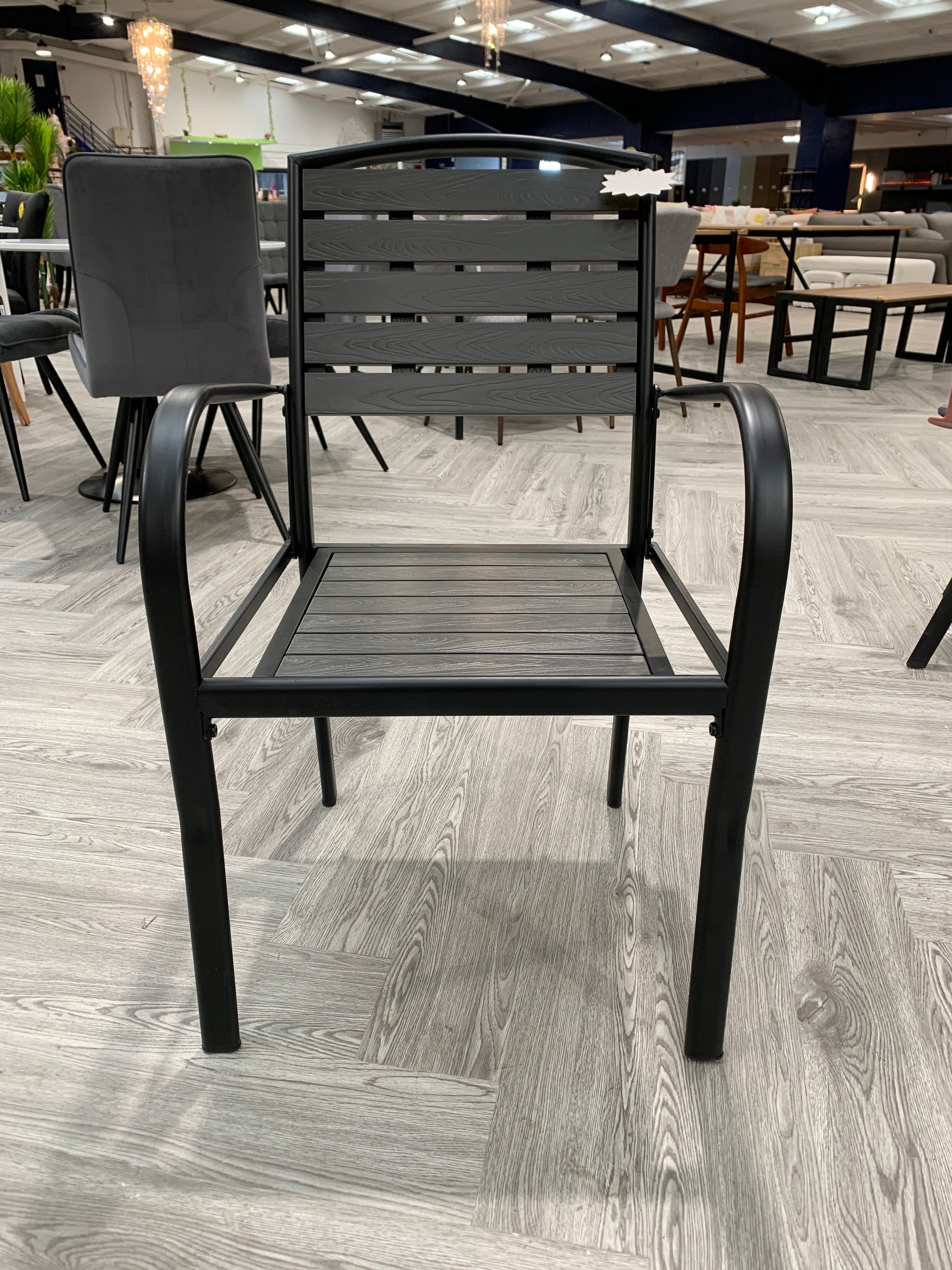 Garden WPC Outdoor Dining Armchair Grey 1PC