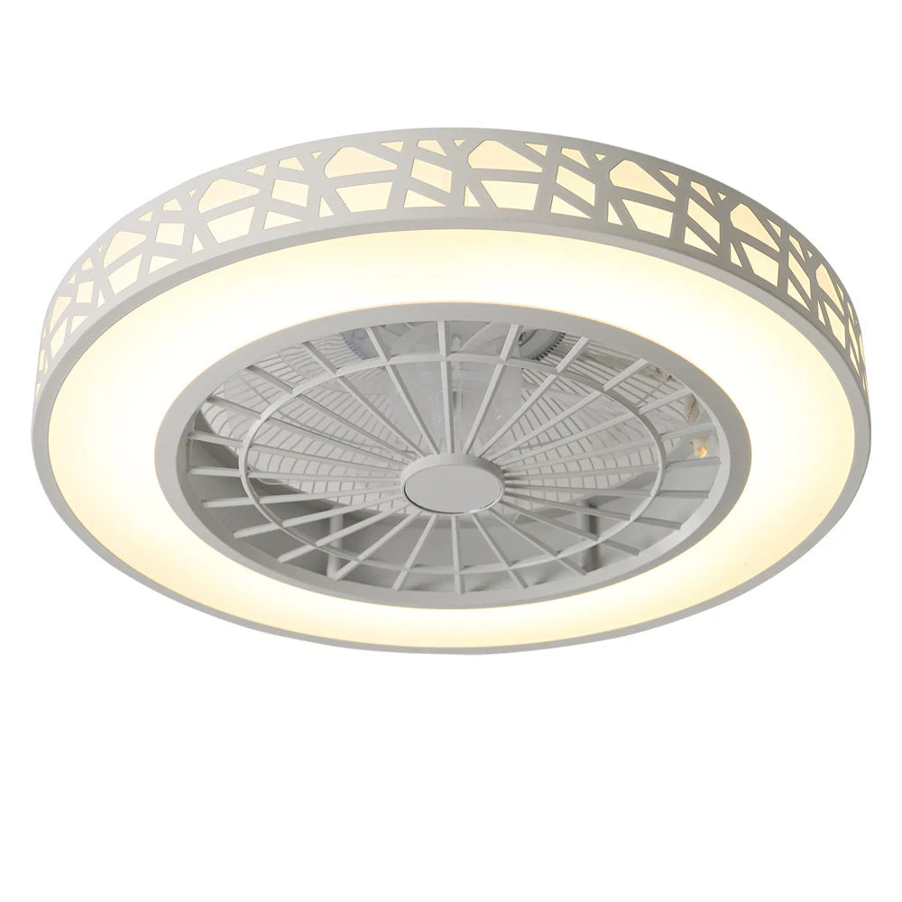 New Round Acrylic Ceiling Mount LED Fan Light 50cm Dia