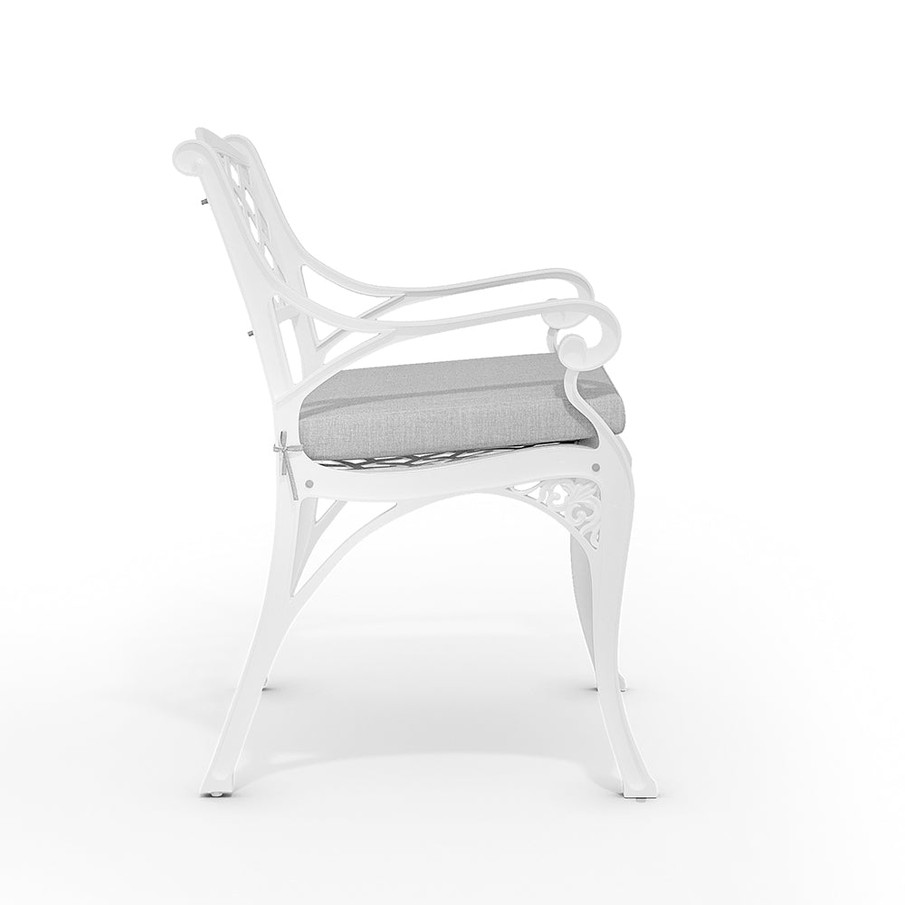 New Retro Cast Aluminium Garden Chairs White 1PC