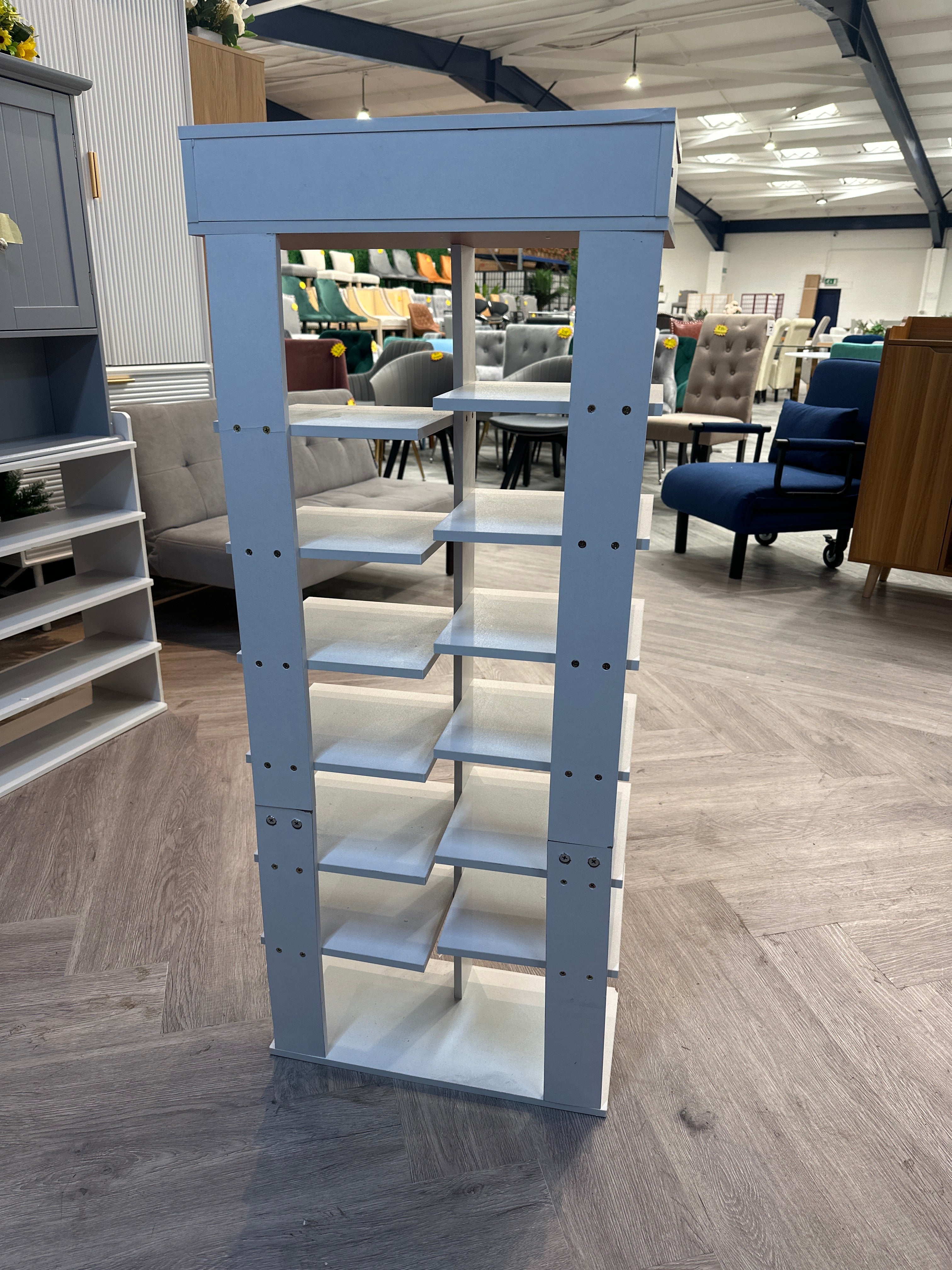 8 Tier Shoe Rack with Drawer Organiser Storage Shelf Hallway Shoe Rack