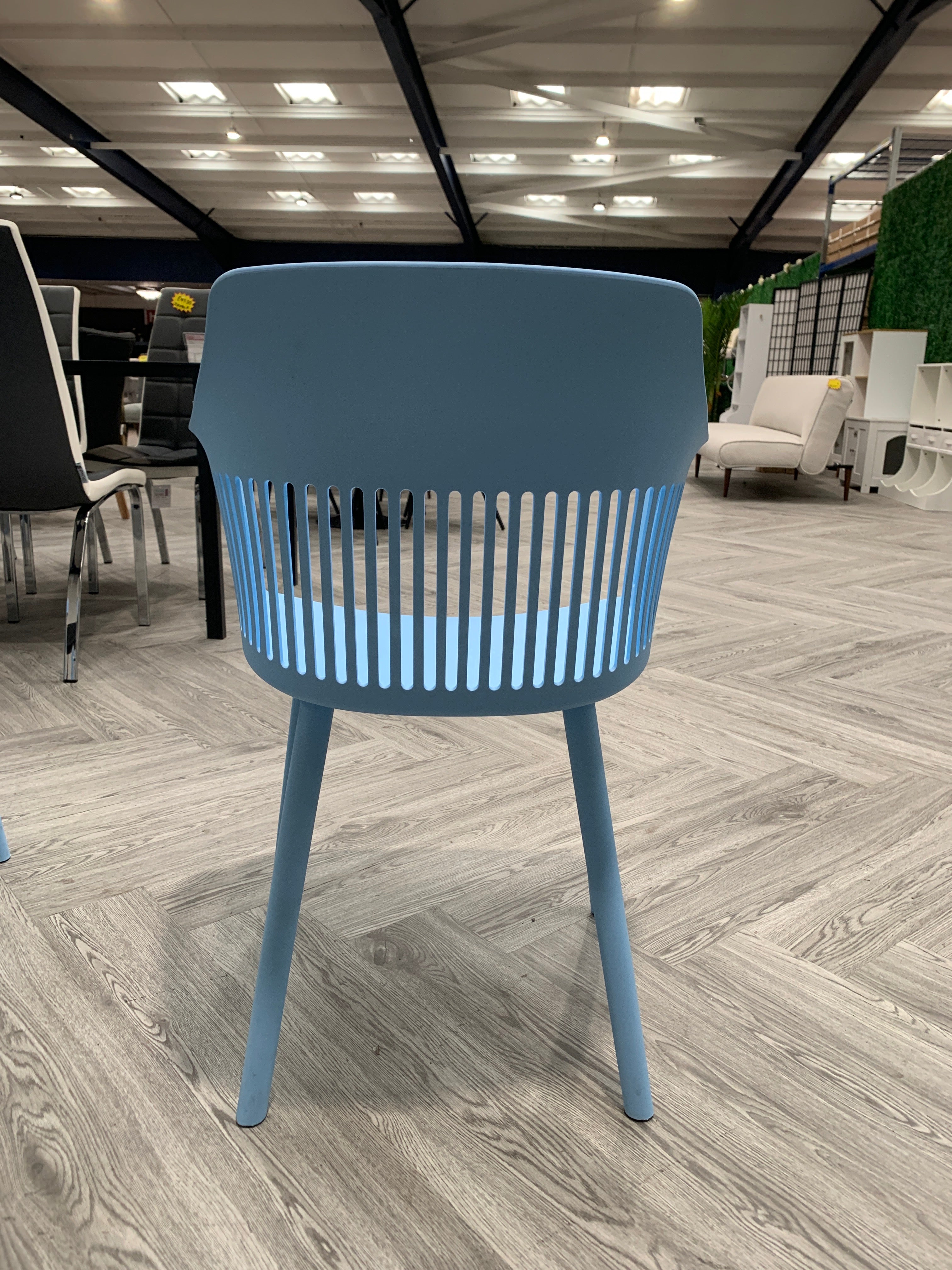 Stylish Blue Plastic Chair 1PC