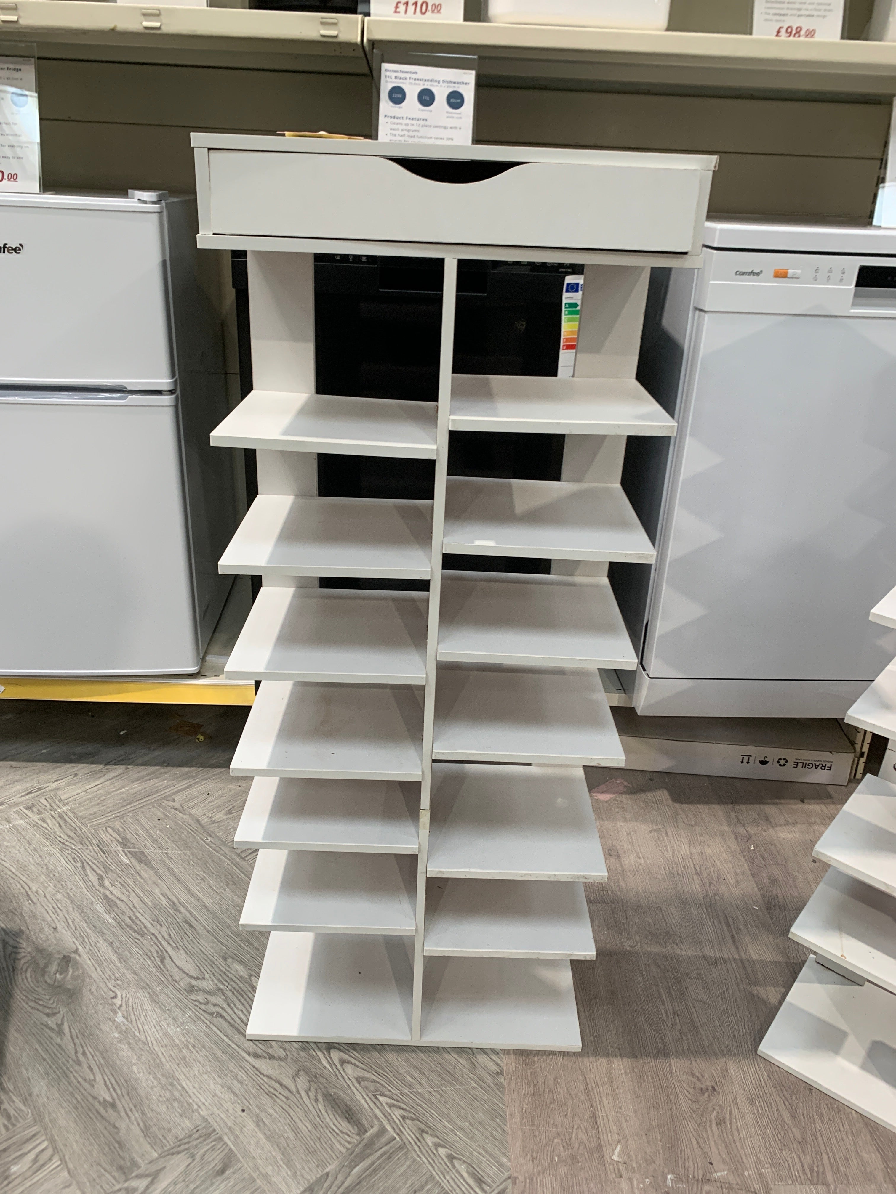 8 Tier Household Space Saving Shoe Rack White