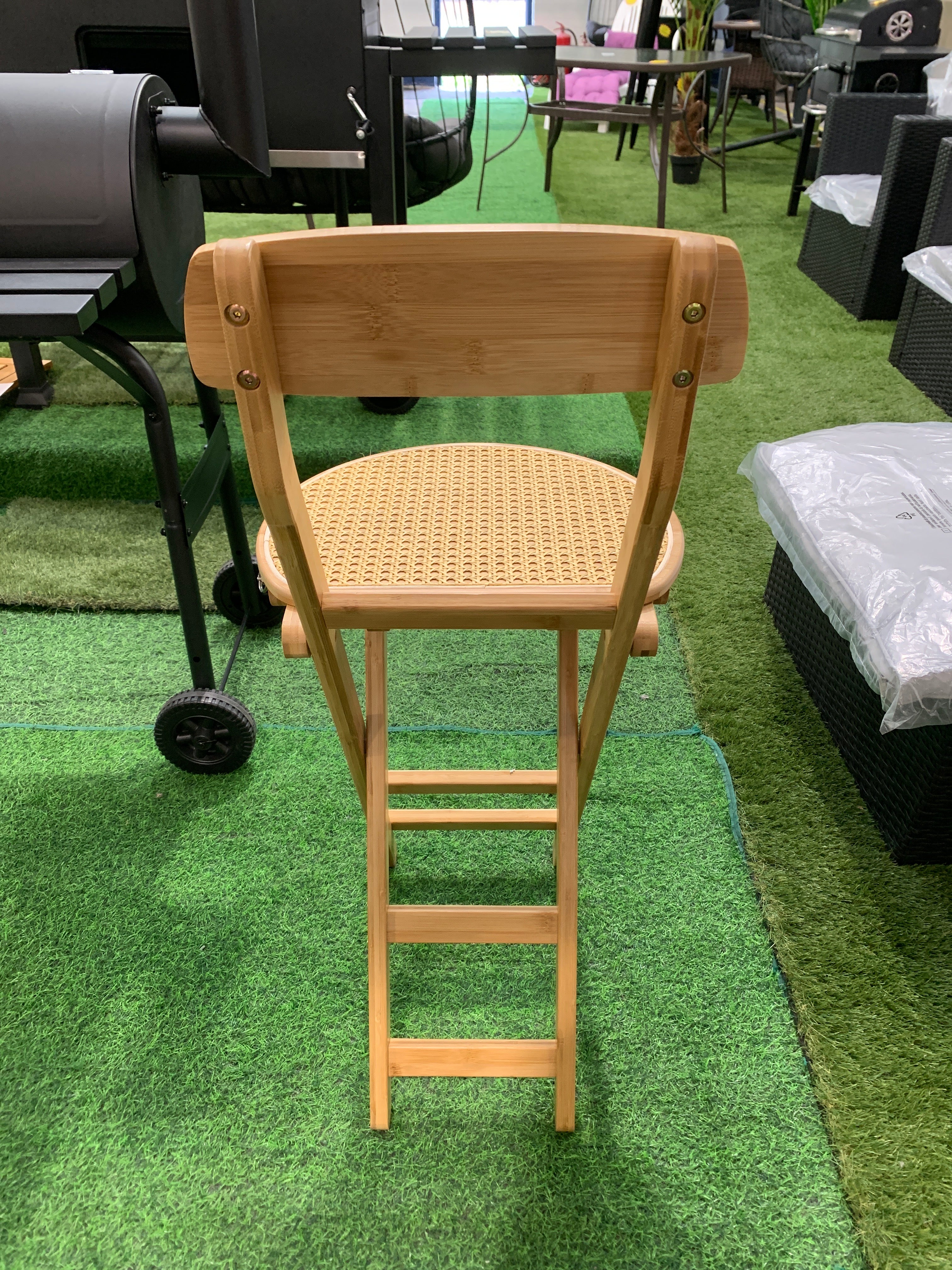 Folding Dining Chair Bamboo Rattan