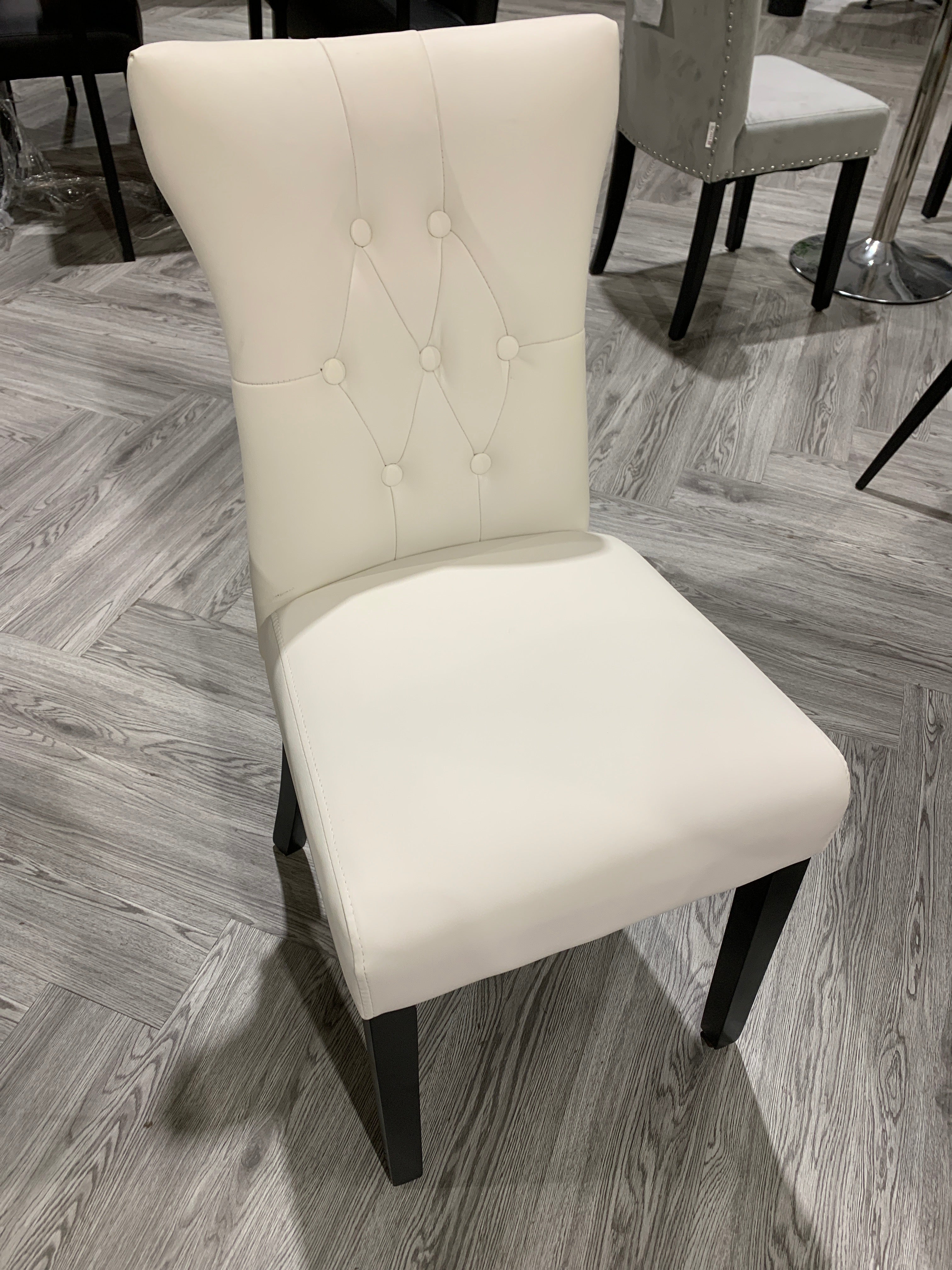 White PU Leather Dining Chair