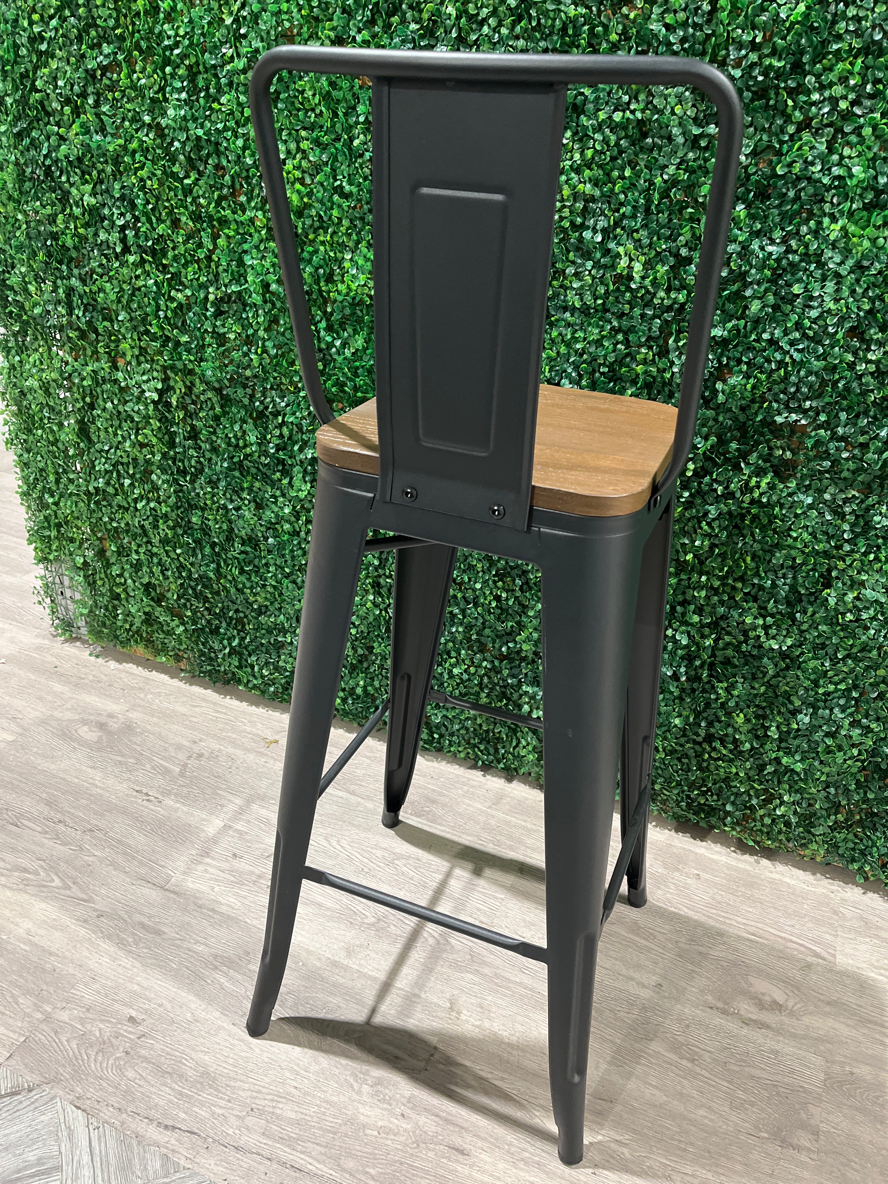 Metal Frame Industrial Style High Chair Bar Stool 1PC