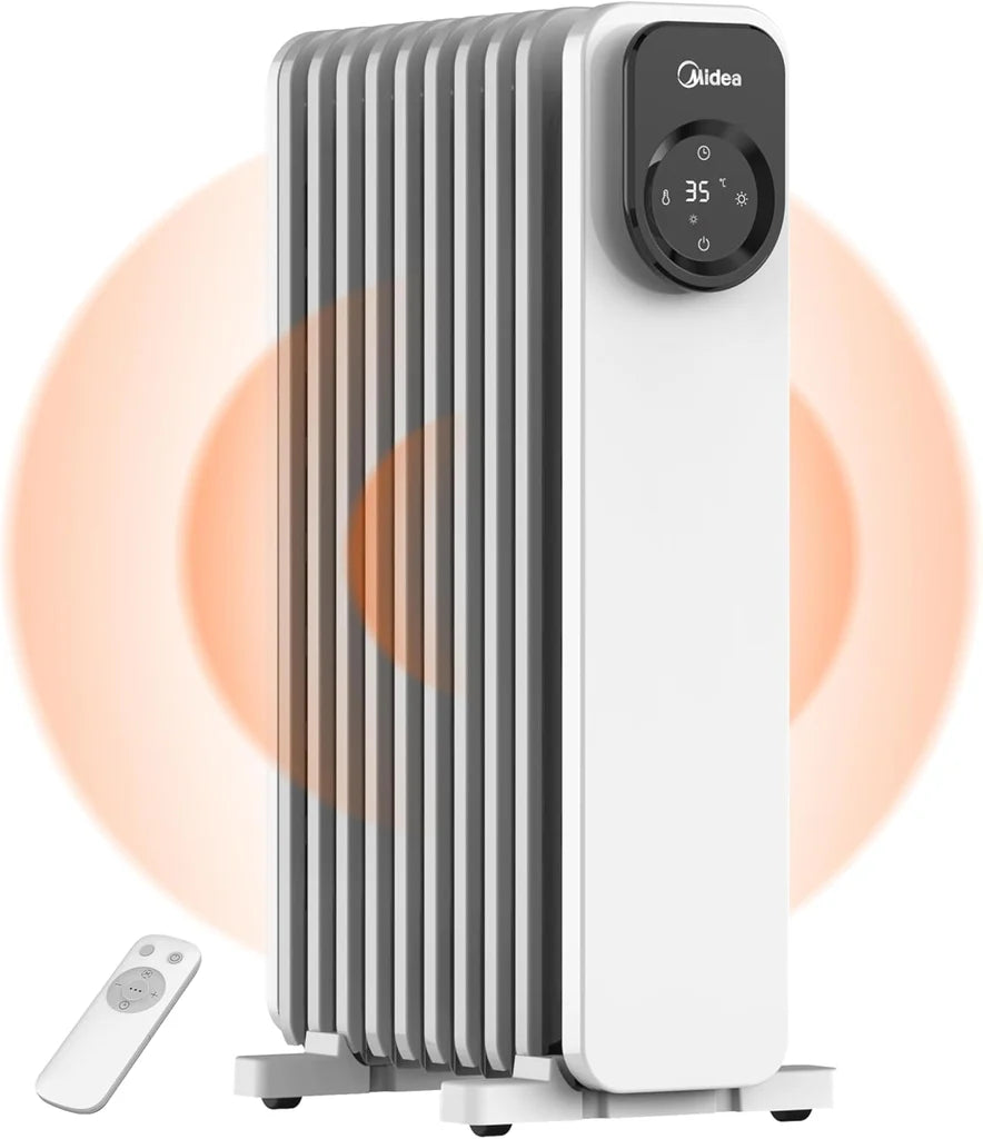 New Midea 2000W 9 Fins Oil Filled Radiator Electric Heater with Remote Control