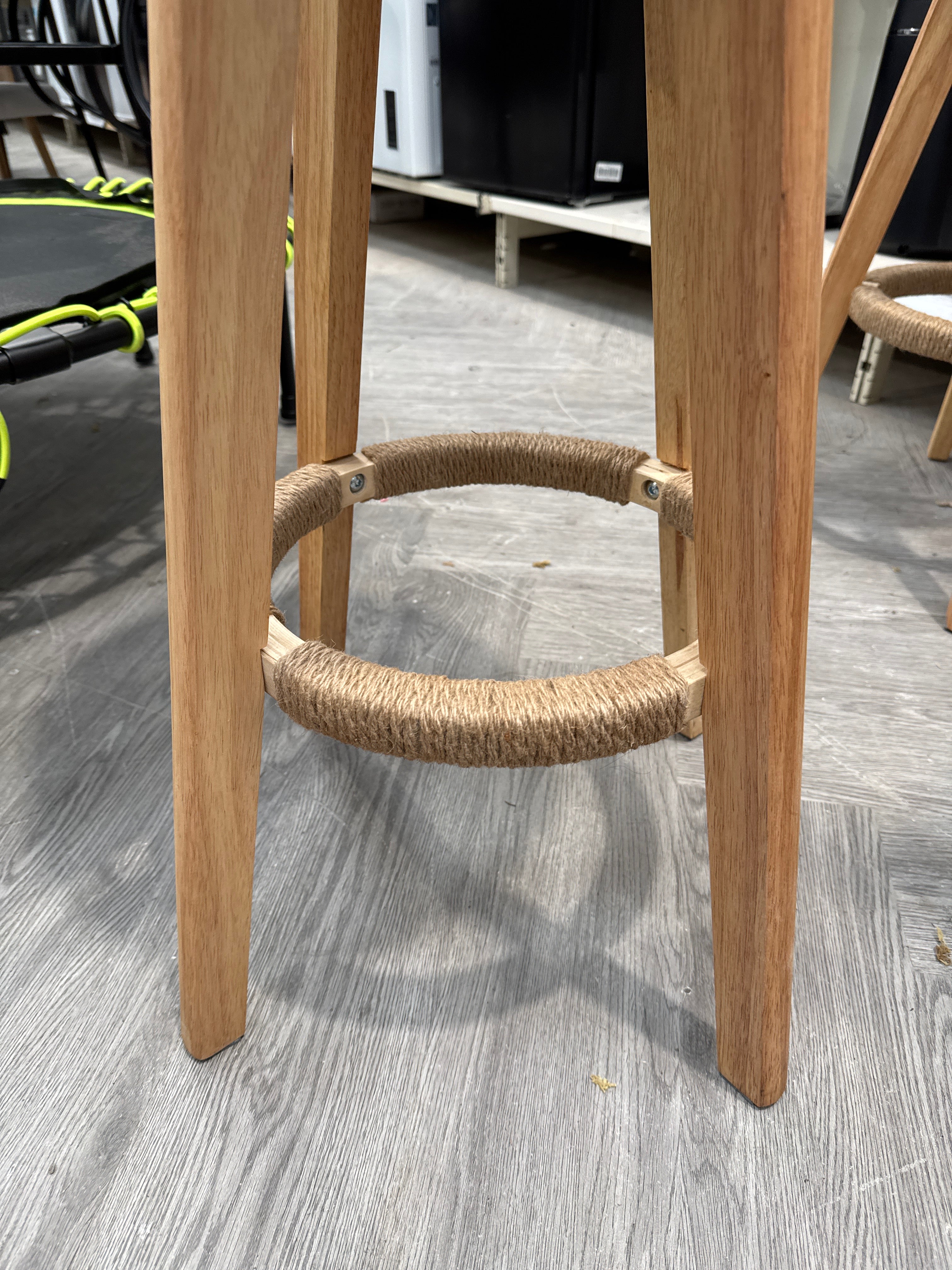 Grey Linen MIni Bar Stool 1PC