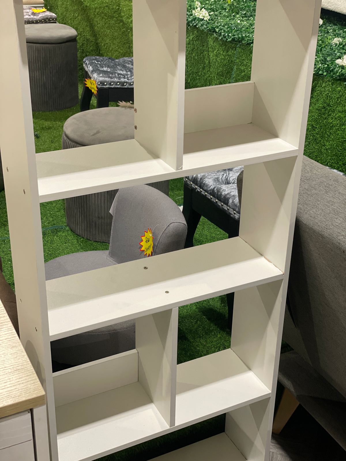 4 Tier Shelf Open Bookcase White
