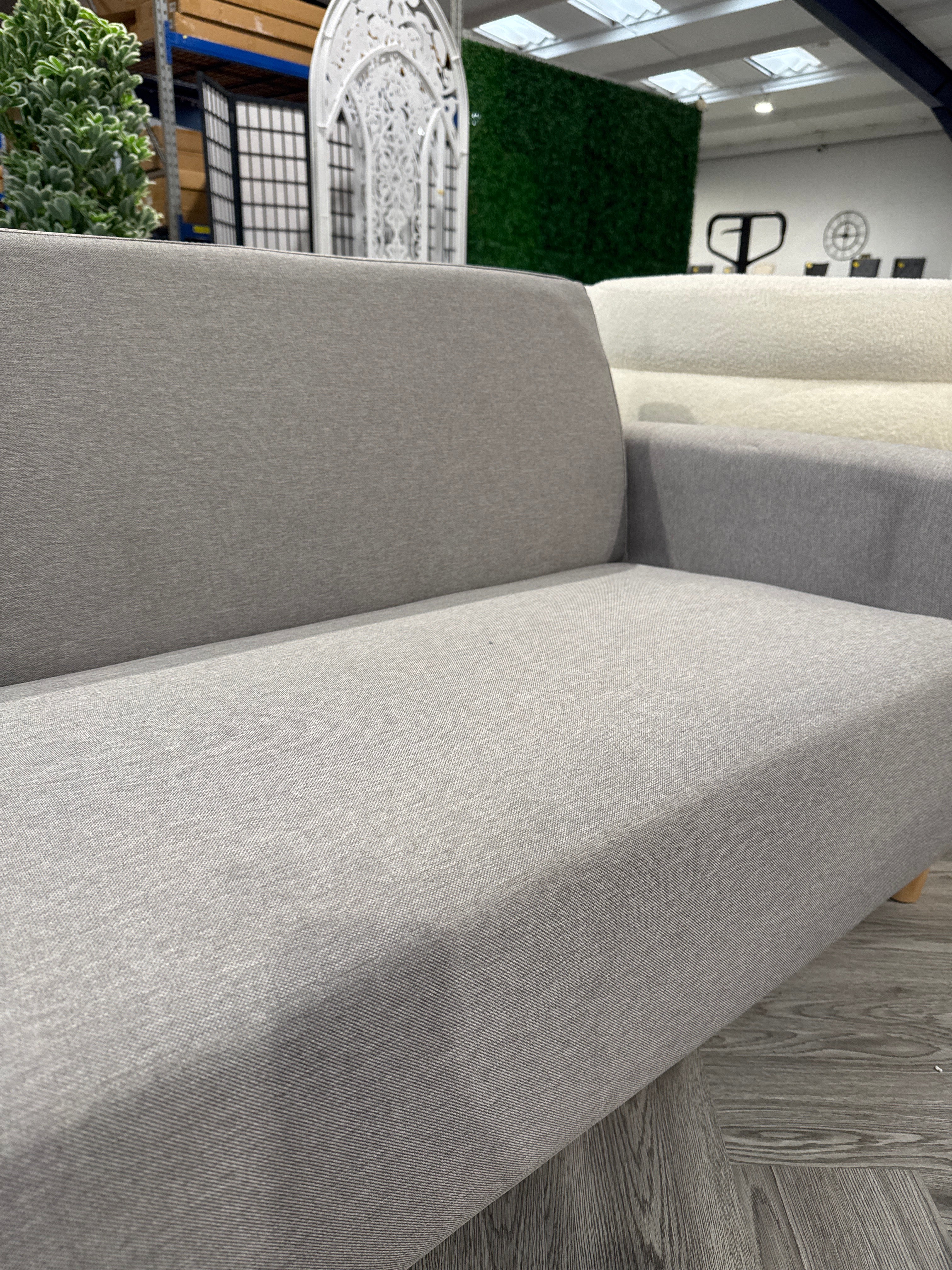 Light Grey Sofa woth Wooden Legs