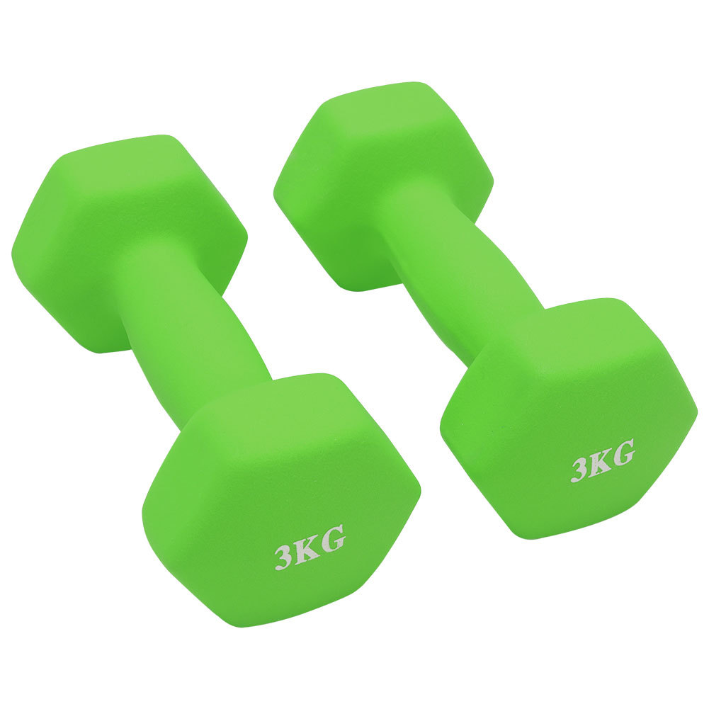 New Set of 2 Women Small Dumbbells Pink 3 KG