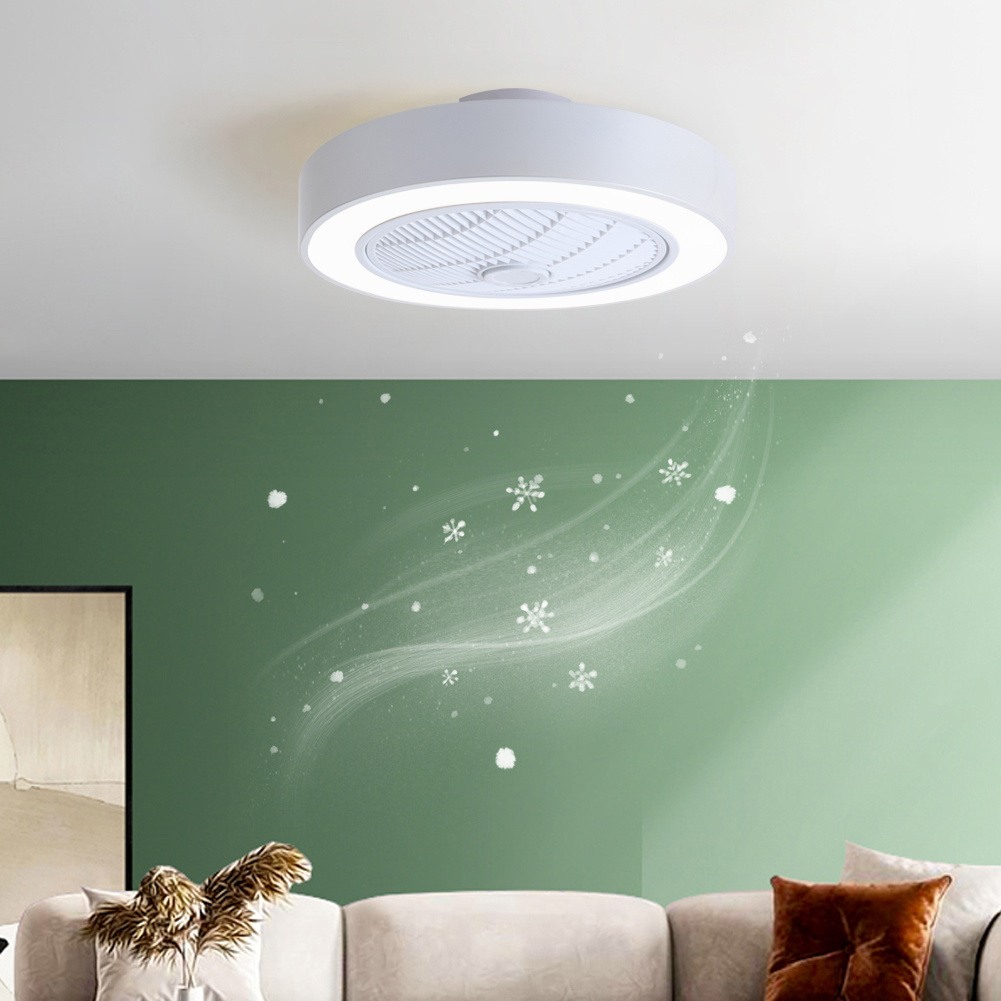 Round 55cm Dia Dimmable Acrylic LED Ceiling Light Fan with Remote Control