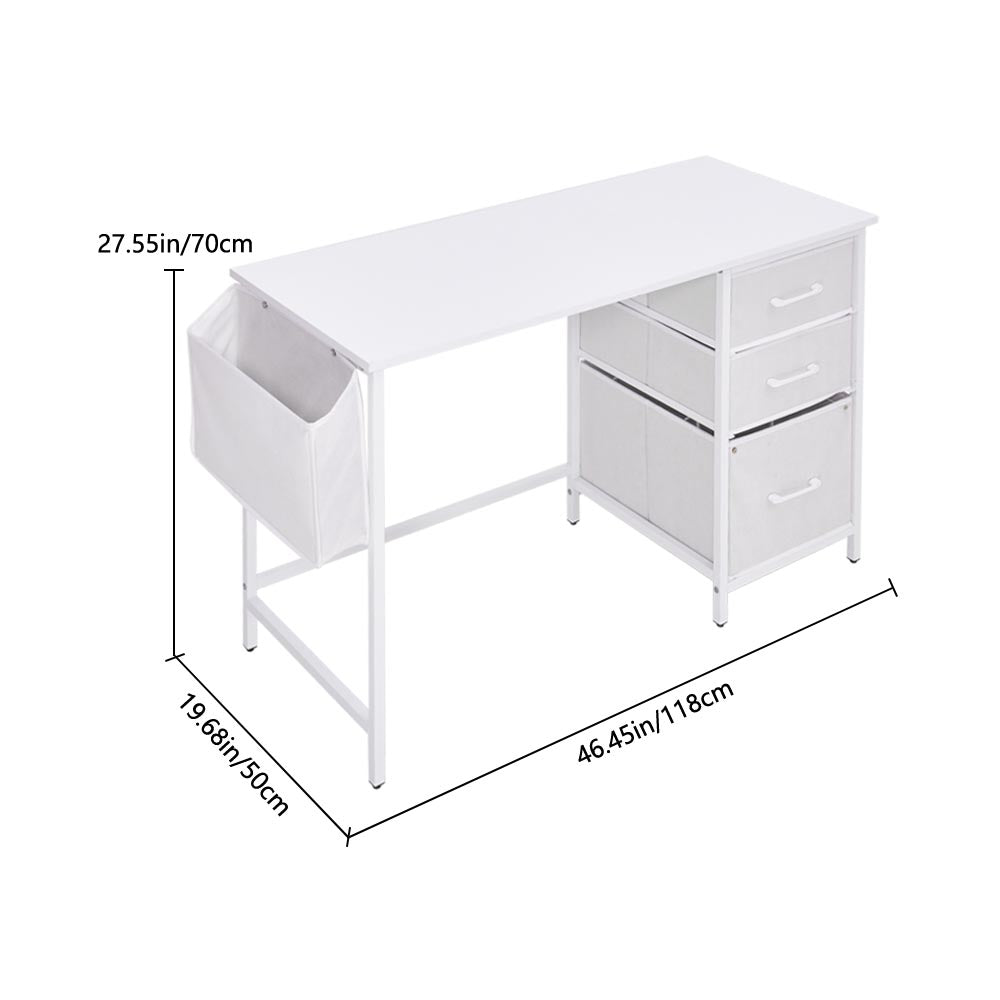 New Multipurpose White Metal Frame Computer Office Desk