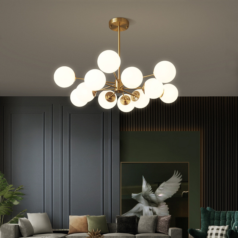 New 12 Head Chandelier Copper Ceiling Light