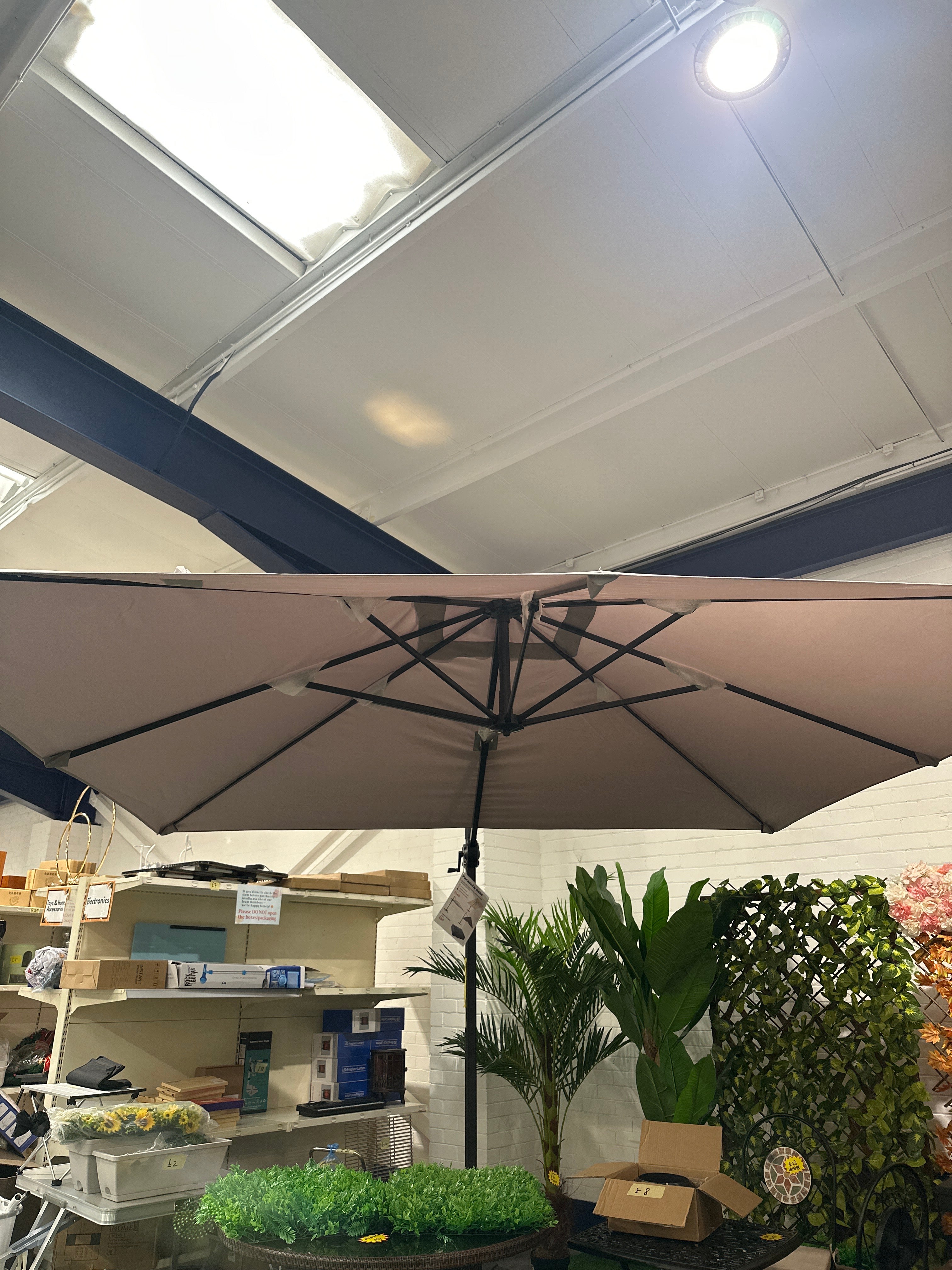 3M x 3M Large Square Canopy Rotating Outdoor Cantilever Parasol